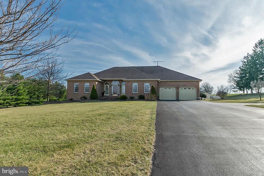 Stunning All Brick Contemporary Rancher on a 2+ Acre Corner Lot. Tuscarora Hills S/D is minutes to I81 but feels like the country! This Custom Home lacks nothing.. from the Gourmet Kitchen with SS Appliances and Silestone Counter Tops to the Ceramic Tiled Florida Room awash in Natural Sunlight overlooking the back yard, In-ground Pool and Gazebo. Deck, Extensive Hardscaping, Bonus Room and more!