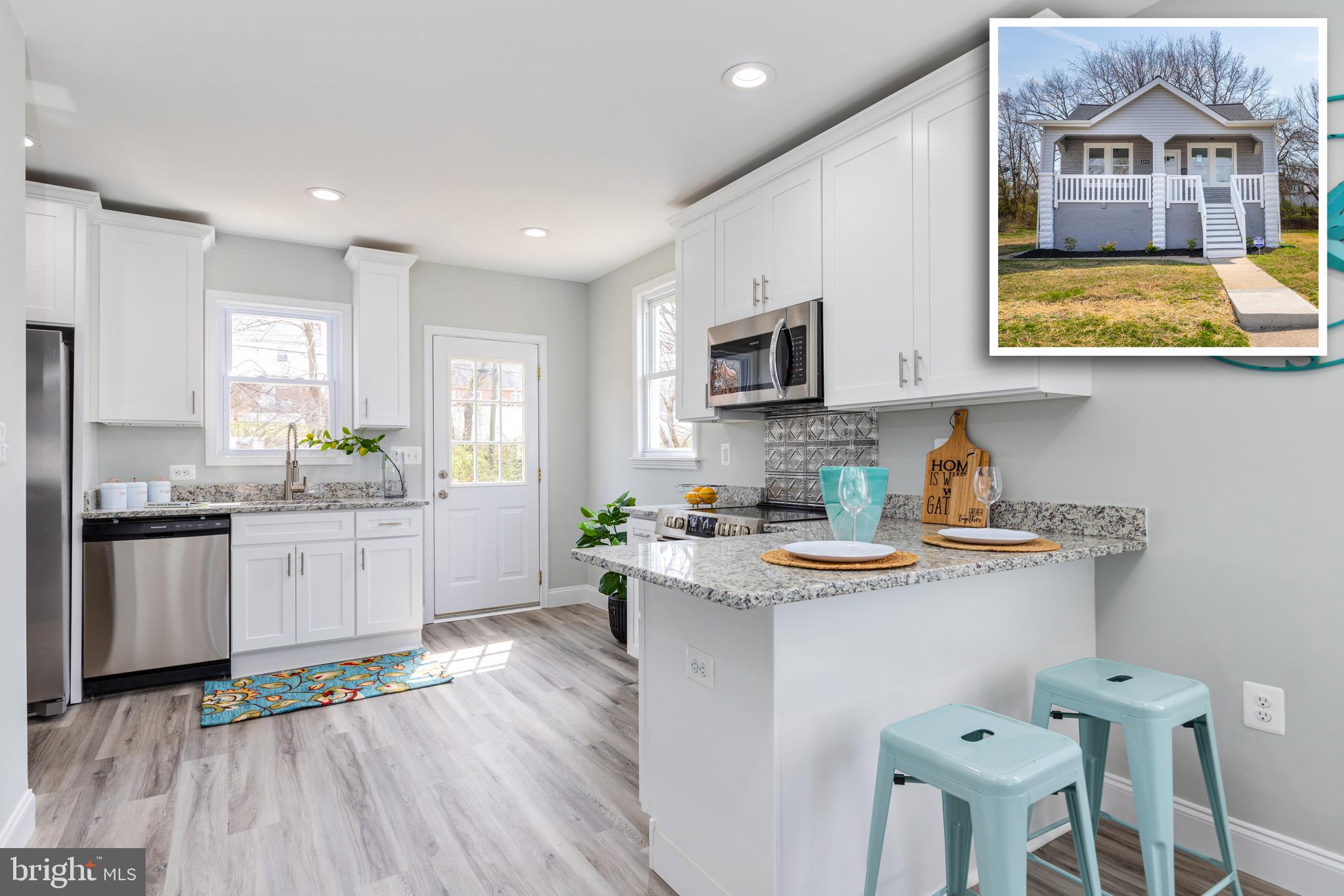 BEAUTIFULLY RENOVATED CAPE COD STYLE HOME! Enter into your bright and airy living area with new luxury vinyl plank flooring that seamlessly runs through the dining and kitchen areas. Enjoy a fully renovated kitchen with custom white shaker cabinetry, granite countertops and stainless steel appliances. On the main level are two bedrooms and a fully remodeled bathroom. On the upper level, you will find your private master suite with a huge ensuite master bathroom. The basement has been partially finished and features a huge additional living area as well as another full bathroom. Enjoy relaxing on your large front patio or on your private rear deck. This house has been remodeled from top to bottom and is ready for your to move right in. All work has been permitted and performed by licensed professionals. House is vacant and easy to show so schedule your showing today!