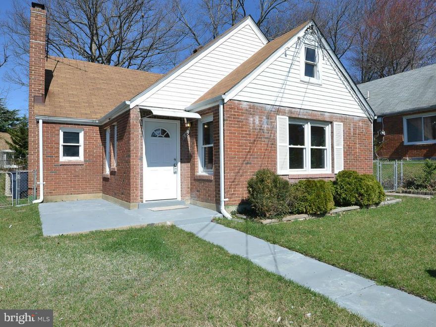 Back in the market .Spacious two level all brick Cape Cod single family with 4 bedrooms and 2 full baths!  COMPLETELY remodeled inside out. *Kitchen with brand new cabinets, granite countertops, top of line STAINLESS STEEL appliances. *Fully renovated bathrooms. *NEWLY installed Central AC *Last but not least, professionally triple painted walls and ceiling.