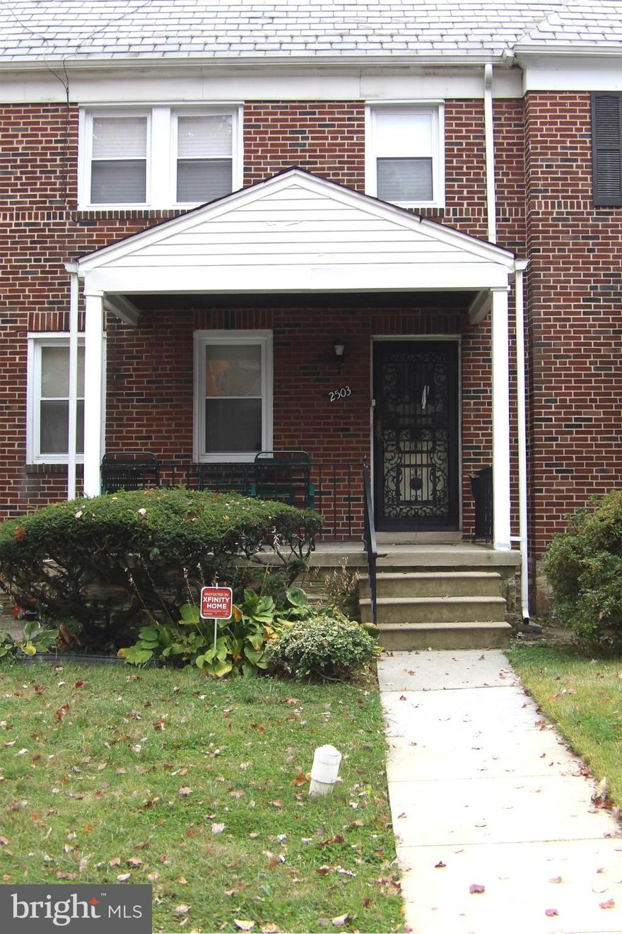 Great location walking distance to major shopping and public transportation.  New Furnace & A/C 2011.  Porch Front townhome.  3 Bedrooms 2 Full + 1 half baths. Bathroom w/handicap bath/shower.  Powder room first floor.  Finished basement.  Good first time home or potential for renovation updates.   Separate detached garage 19'x9'.