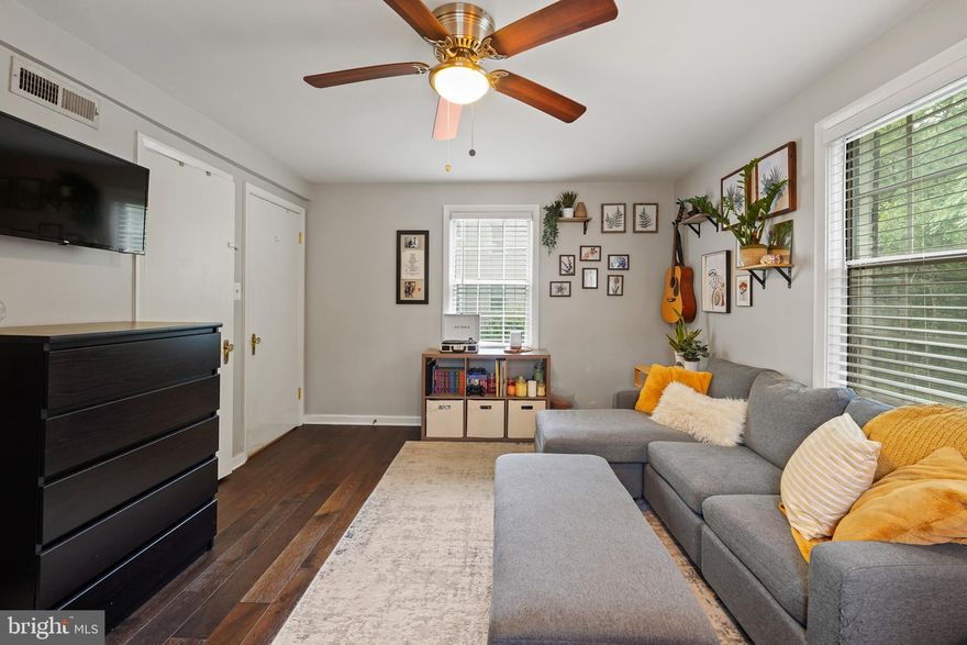 Beautiful 2 bedroom home at Park Glen Condominium in South Arlington. This lovely corner unit has new flooring & fresh paint throughout. The newer picturesque bay window in the living room allows ample light to shine in. The renovated kitchen features newer granite countertops, & all new stainless steel appliances! A spacious living room & a separate dining area complete the main living area. The primary bedroom features 2 closets & has windows on three sides! The spacious second bedroom also gets great light and has a large closet. The bathroom is accented with a gleaming white-tiled shower, tile flooring, & a pedestal sink. This home also includes use of a separate storage unit and bike room, as well as a beautiful outdoor community pool for hot summer days. The neighborhood is just steps away from Four Mile Run Trail (great for biking, walking, etc), walking distance to W&OD Trail, the community garden & dog park, and Arlington Mill Community Center. It is conveniently located 5 minutes from the shops & restaurants at Bailey's Crossroads, with easy access to public transportation, I-395, and King Street.