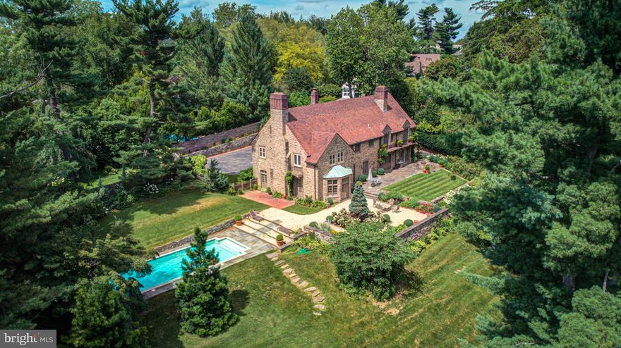 Contact us for a private virtual tour. Incredible opportunity to own a unique H. Luis Duhring designed Cotswold home. This spectacular property sits above Crefeld Street and overlooks Fairmount Park. Offering an incredible layout with beautiful architectural details throughout. Enter into the foyer from the private courtyard, into an adjoining parlor with beautiful inlaid stone floors; custom detailed doors and dramatic main stair. The main floor offers 6 sets of French doors to the extensive terraces and exquisite grounds, a light-filled sunken living room with fireplace and harlequin patterned floor, cozy study with fireplace, large formal dining room with fireplace, large updated designer kitchen with beautiful island, Sub-Zero refrigerator, majestic free-standing range, pantry, adjoining butler's pantry with sink, wine fridge and second dishwasher, and beautiful breakfast area with two sets of French doors to the expansive rear terrace and gardens. The second floor offers a large master suite with walk-in closet and dressing room, three additional bedroom suites, two with new baths, a third with ensuite bath with hall access, large laundry and a fifth bedroom. The in-law/nanny suite includes; a bedroom, full bath, a stackable laundry, and a full kitchen with large sitting room. The expansive third floor has a new bath, playroom and large additional room that can double as another bedroom suite, or exercise room - the possibilities are endless! The exterior is classically designed with lovely terraces, mature landscaping, in-ground pool, stone walls and courtyard. This exceptional property sits just a short stroll to the shops and dining on the Avenue, with direct access to the Fairmount Park walking trails. #virtualopenhouse https://us02web.zoom.us/j/87843193845 05/09/2020 1:00 PM-1:30 PM