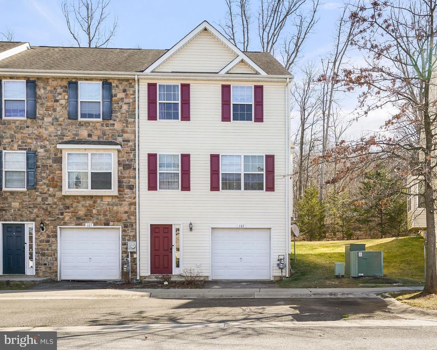 Move in ready 3 bedroom, 2.5 bath end-unit townhome located minutes from Rt-40, I-95, Patriots Glen Golf Course/Tavern, and local eateries downtown. The entry level offers a rec room (already equipped with a rough-in for a bathroom), laundry closet, and 1 car garage. On the main level you will find a large eat-in kitchen with ample cabinet space, stainless steel appliances, pantry, and access to the rear deck. Off the kitchen is a very spacious living room and half bath. The master suite upstairs offers a private bath and two large closets. Upstairs there are also two additional bedrooms and a second full bath. New carpet and vinyl plank flooring February 2023. New HVAC January 2024. HOA covers grass cutting! Schedule your private tour today!