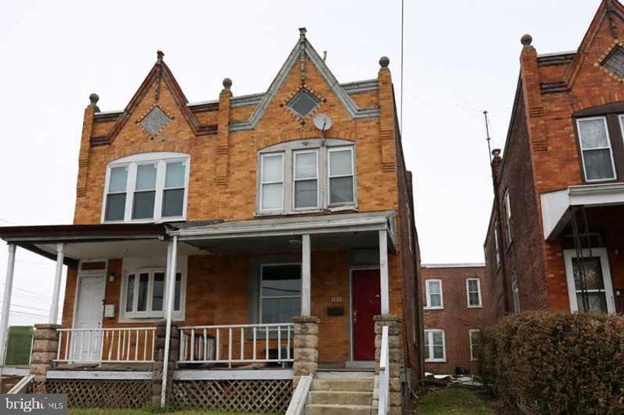 Grand opportunity to own this three-story brick twin (semi-detached) residence constructed in 1928, featuring an open front porch and rear yard, and located in the City of Chester, Delaware County. The  property offers spacious living room, dining room ,kitchen, upper levels offers 3 bedrooms, 1 bath. Full unfinished basement with potential to be finished for extra living space.  Property is conveniently located within a short drive from Widener University and Harrah s Casino in Chester. Mins away from major roadways and shopping.
