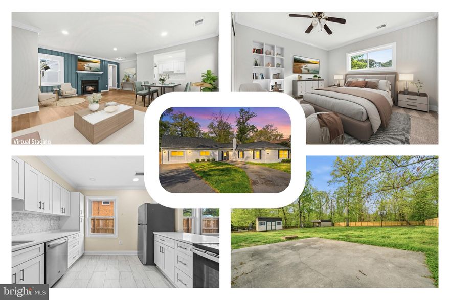 Recently refreshed and thoughtfully updated, 5107 Woodland Blvd offers comfortable one-level living with 4 bedrooms and 2 full baths, set on a generous, flat lot in an established Oxon Hill neighborhood. Inside, the main level features a seamless layout with a renovated kitchen, updated baths, and new flooring through most of the home, creating a clean, cohesive feel. The home’s single-level design keeps all bedrooms conveniently accessible, including a primary suite with its own full bath, while additional bedrooms provide flexibility for guests, work, or hobbies. Significant behind-the-scenes improvements—including new attic insulation and replaced ductwork—enhance efficiency, and all appliances are less than five years old. New wood stove. Outdoors, the fully fenced yard offers plenty of space for play, pets, or entertaining. The location adds everyday convenience with Barnaby Splash Park and a local church just one block away, plus walkable access to nearby elementary and high schools. Minutes from National Harbor and Tanger Outlets, you’ll enjoy a wide range of shopping, dining, and entertainment options, along with nearby parks and cultural attractions. Commuters will appreciate easy routes into Washington, D.C. and Alexandria, as well as access to major employers throughout the region.
Mortgage savings may be available for buyers of this listing.
Virtually Staged