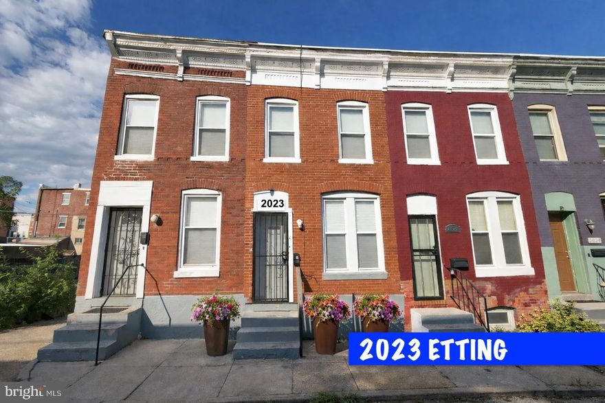 Welcome to 2023 Etting Street — a well-positioned 3 bed / 1 bath townhouse built circa 1920 in Druid Heights

This solid brick home offers a classic Baltimore layout with hardwood floors underfoot, generous room sizes, and vintage character awaiting your finishing touches. The full upper level provides three bedrooms, and the main level opens into a bright living and dining area. The unfinished lower level presents a great opportunity to expand living space or add storage.

A private rear exit leads to a fenced yard — an essential outdoor amenity in the city rowhome setting. Recent updates include newer windows and partial system improvements, making this a lower maintenance purchase. 

Situated in an up-and-coming corridor near transit, shops, and community development, this property is ideal for both owner-occupants and investors looking for upside. 2023 Etting is currently rented, generating income immediately for an investor buyer. 

Seize this rare chance to own a move-in capable Baltimore home with room to grow and income potential!