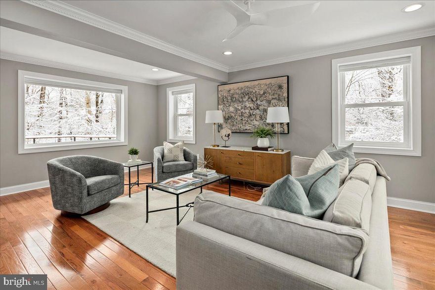 Assumable VA Loan - 3.75% current interest rate (would need to be VA to VA)

Nestled above a tree lined view of Sligo Creek Park lies this beautifully renovated home featuring 6 bedrooms and 4 bathrooms in the quaint Sligo Park Hills neighborhood. This exquisite blend of colonial charm and contemporary elegance is perched on a corner lot offering privacy and tranquility. The stone patio on the front of the home is the perfect space to sit and take in the surrounding nature.

Stepping inside, you are greeted by warm wood floors and a thoughtfully designed open-concept space, perfect for entertaining. The expansive picture windows on this level flood the space with natural light, and offer a scenic backdrop of Sligo Creek Park. The gourmet kitchen is a culinary enthusiast's dream, featuring sleek stainless steel appliances, gas range, generous pantry, and a spacious center island with room for seating. Just off the kitchen is a dining room that can accommodate a large dining table. Retreat to the main living room for an evening of relaxing or head out the Dutch door off the living room to the stone porch to soak in a warm spring evening. A rear patio, located just off the kitchen, creates an additional outdoor living space. This level also features a main level bedroom and full bathroom.

Ascending the open, center staircase to the upper level, a large landing leads you to four bedrooms and two full bathrooms. The primary suite with its peaked ceiling, large walk-in closet, and ensuite spa bathroom, is the perfect space to retire for a restful evening. Three additional bedrooms and a hall bathroom with a tub complete this level.

Descending to the lower level, you’ll find an additional living room, a bedroom with direct access to the exterior, and a full bathroom, creating a wonderful guest suite. This level is where the washer and dryer are located. Freshly painted, this home is move-in ready. The location provides incredible proximity to Sligo Creek Park (and new playground) and is a neighborhood gathering spot on the weekends. Trails weave through Sligo Creek creating a natural and peaceful retreat from city life. This home is also located just between Downtown Silver Spring and Takoma, with plentiful restaurants, grocery stores, shopping, coffee shops and metro access.