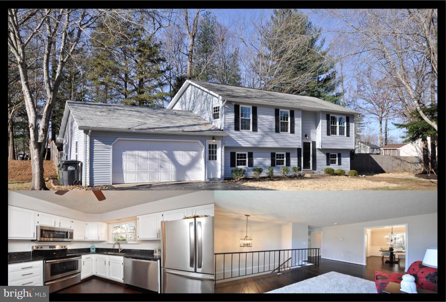 Terrific Location for this remodeled home in established Vista Woods community with GREAT schools and NO HOA. *Situated on a corner lot. Full walkout finished basement with bedroom/rec room plus full bath. New Granite in Kitchen. SS appliances*NEW Windows*NEW carpeting throughout *NEW Hdwd floors* *Fenced in rear yard w/ shed and patio* 2 car garage. So convenient to schools/shopping and I-95