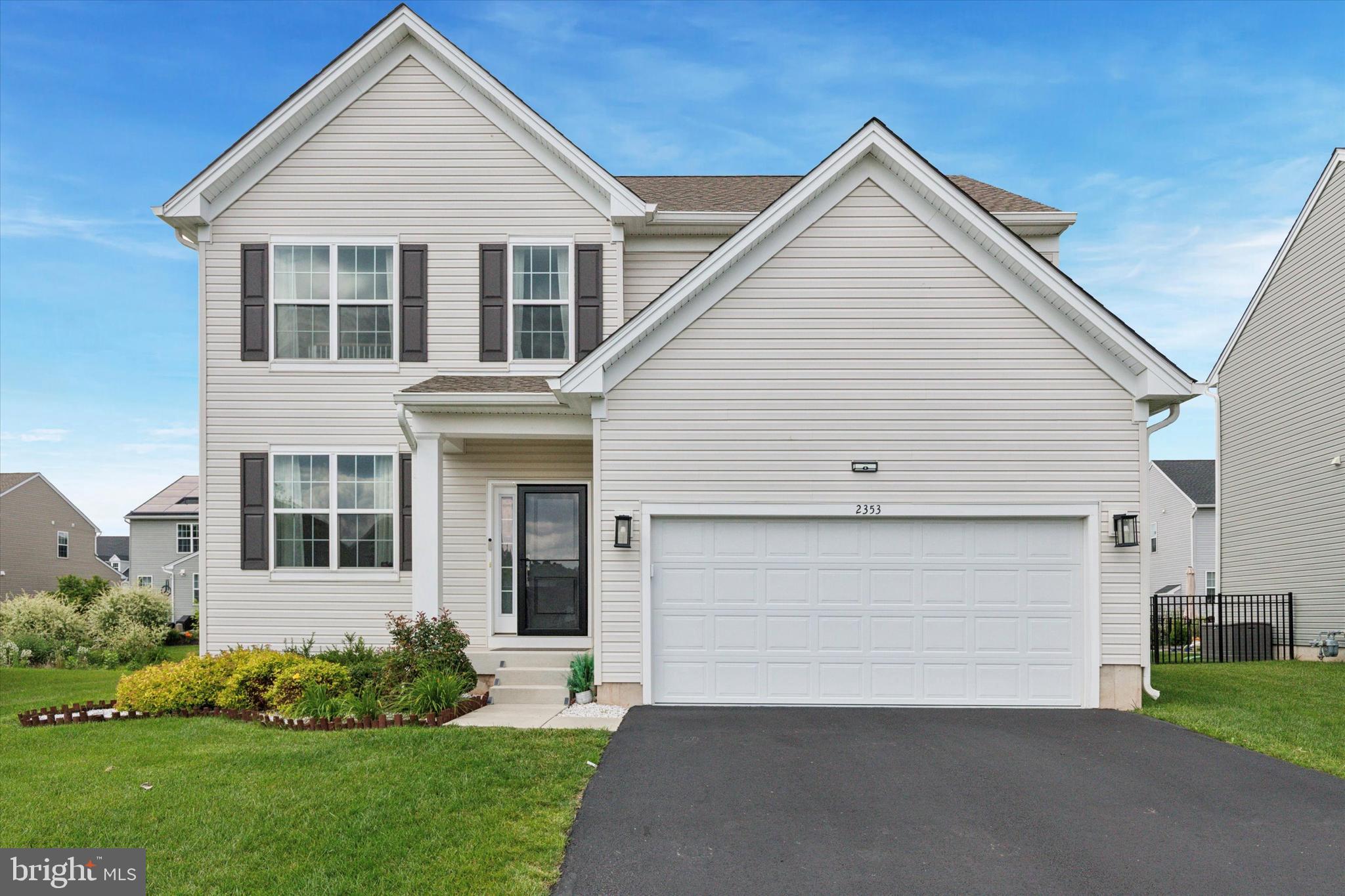 Welcome to 2353 Twin Lakes Drive, a stunning 4-bedroom, 2.5-bathroom single-family home nestled in the heart of Quakertown, PA. Spanning 2,296 square feet on a 7,152 square foot lot, this beautifully designed residence, offers a perfect blend of modern elegance and functional living. The gourmet kitchen boasts premium finishes, upgraded cabinetry, and stainless steel appliances, seamlessly flowing into an open-concept great room—ideal for entertaining guests or enjoying family time. Has newly done almost 600sq.ft of patio. The primary bedroom features a sophisticated tray ceiling and upgraded trim, creating a serene retreat. Additional living space in the finished basement provides versatility for a home theater, gym, or playroom. Conveniently located near Route 309 and Tollgate Road, this home offers easy access to Quakertown’s vibrant community and local amenities. Don’t miss the opportunity to own this exquisite, move-in-ready home in a highly competitive neighborhood!