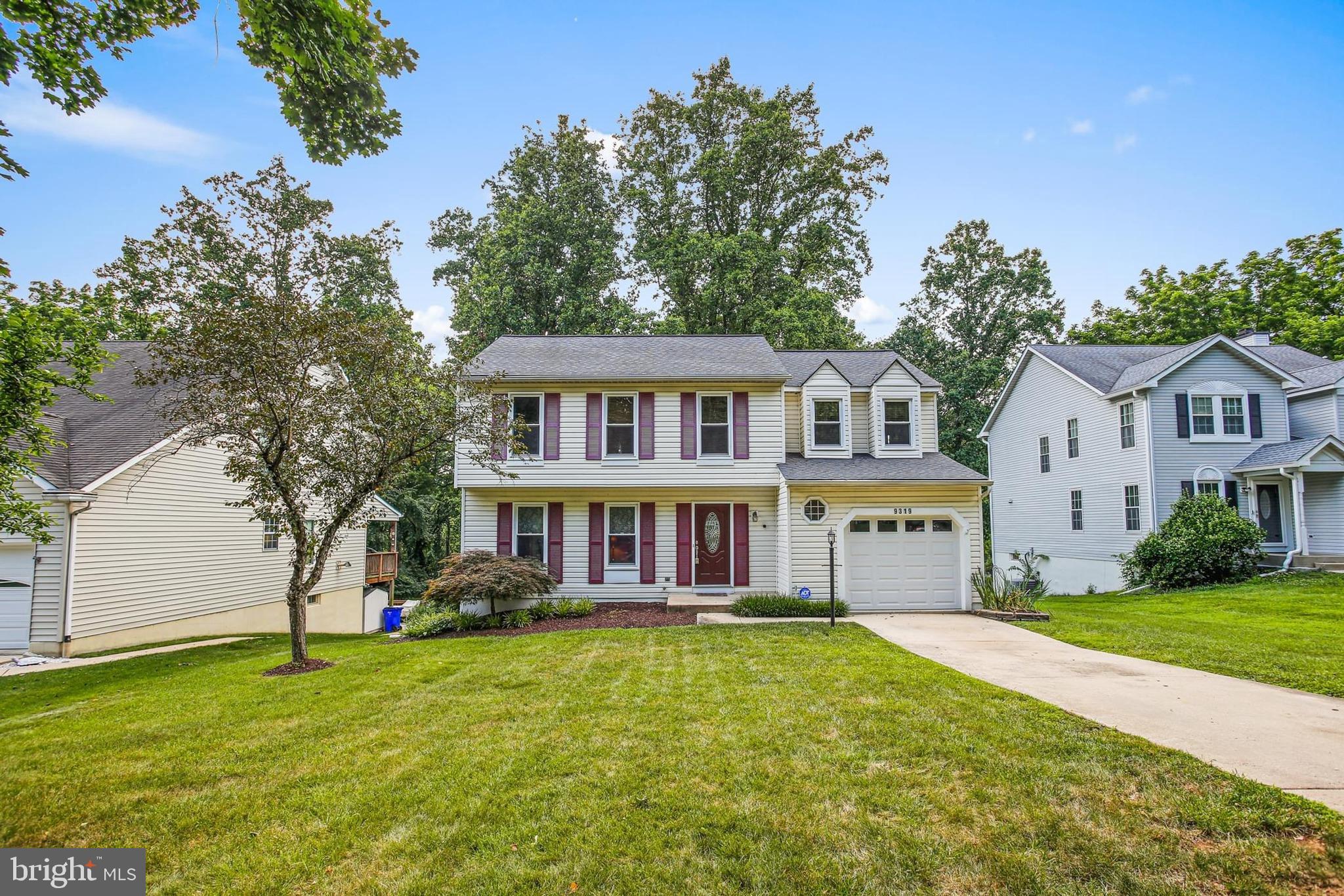 Welcome to 9319 Many Flower Lane, a beautifully maintained 4-bedroom, 3.5-bath Colonial tucked into the desirable Huntington community of Jessup. This spacious home offers a bright and inviting layout with elegant moldings, carpeting on the upper level, and sun-filled living spaces perfect for both everyday living and entertaining. The expansive lot is surrounded by mature trees, creating a peaceful and private setting and features a large backyard that includes a asphalt pad that is ideal for basketball or other outdoor recreation and family fun. Inside, you'll find generous formal living and dining rooms, an updated kitchen with ample cabinetry, and four well-proportioned bedrooms upstairs, including a spacious primary suite. The lower level offers additional finished space — perfect for a home office, gym, or media room, with access to the rear yard — and also plenty of storage space. Located just minutes from Routes 95, 295, 32, and 29, this home is perfectly positioned for commuting to Washington, D.C., Baltimore, Fort Meade, and BWI. Thoughtfully maintained and filled with warmth, this property offers a wonderful blend of comfort, convenience, and charm. Don’t miss your chance to make it yours!