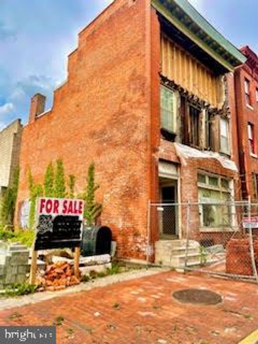 Just Reduced!!!Large muti-family 3 story brick building in need of renovation. Over 3400 SF.  3 Adjoining Lots. Addresses: 1630,1628,1626,1625 E. Baltimore Street. Great opportunity to Build a Condo / townhouse project. Or an Apartment building!!  A solid investment for investors. This building once had 3 apartments on each floor. Front of building in process of being restored.  Many areas around this building are being developed into villages of Townhomes, Condos, mixed use with commercial retail too. A visionary site for the right builder or rehabber. Sold As Is...