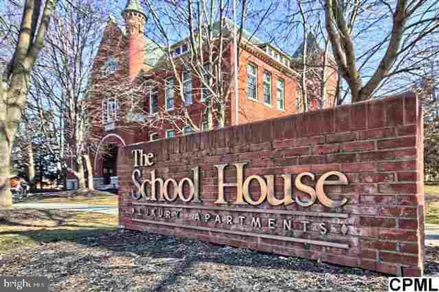 Gorgeous 1BR 1 BA main level condo in the sought after Schoolhouse building! Open floor plan  with 12' high ceilings. Covered parking spot, secure entrance, water, sewer, trash exterior maintenance, multiple interior / exterior finished common areas, mail area AND fitness center included. Conveniently located within walking distance of all that Mechanicsburg Borough has to offer! Don't let this rare opportunity pass you by- call today!   Home can be used as an income rental.