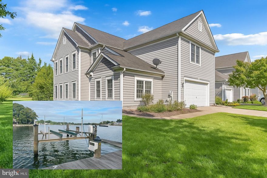 Luxury waterfront community living in Solomons! This spacious 4-bedroom, 3.5-bath end unit townhome with den offers two primary suites (one on the main level, one upstairs), upgraded kitchen with wraparound bar, tall cabinets, pantry, and open layout to dining and family room. Main-level living includes laundry room and access to the garage.

Upper level loft area is perfect for a second family room .  You will also find the second primary suite, two additional bedrooms and full bath here.  

Enjoy outdoor living with a wraparound deck and community amenities such as pier, play area and more. This rental includes a private boat slip with lift. Two-car garage, private driveway, and extra parking provide convenience.

Walking distance to Anne Marie Gardens, restaurants, and marinas, and minutes to Solomons Island. Offered partially furnished or unfurnished. Boat slip/lift and chair lift may be included or excluded as tenant desires. 

Pet friendly case by case