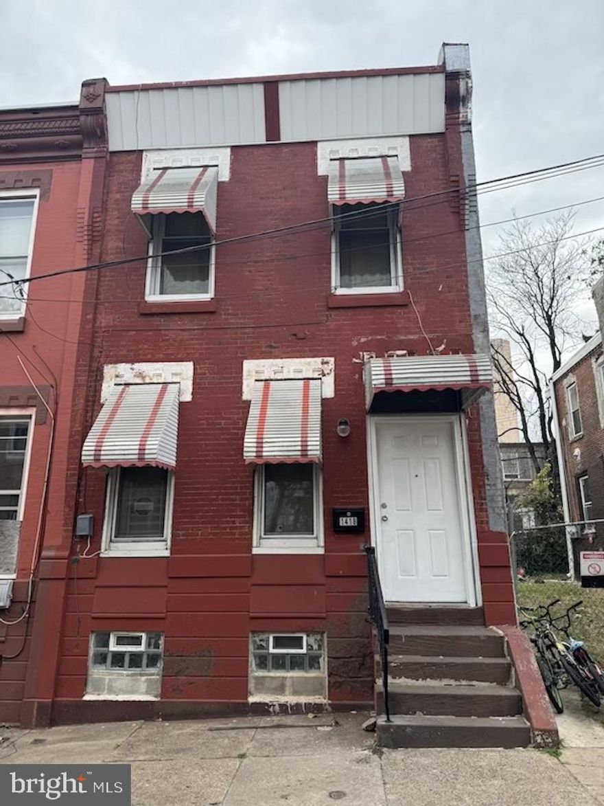 This 3-bedroom home is located in the North Central part of Philadelphia within walking distance to Temple Hospital and half a block walk to Broad Street Line! Hidden Gem in terms of location. Makes for a great starter home or city life living. Enjoy a 10 minute Uber ride into center city! Recently fully renovated with central air, new roof, washer/dryer and all new windows and exterior doors. High ceilings, original hardwood floor and decorative mantles. Open concept kitchen complimented with formica countertop. The bathroom was also recently fully renovated with walkin shower. There are not many of these turn of the century houses with hand carved decorative pieces in the condition that it is in. Won't last, come see for yourself!

Property and all appliances are being sold *AS-IS*
All property cameras are not  included in the sale