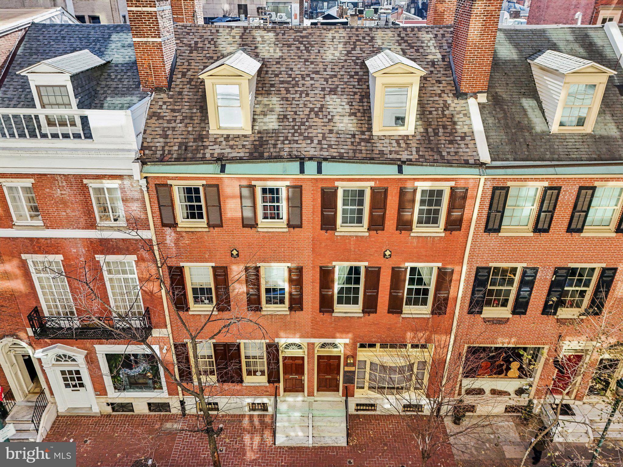 This important, significant double property, steps from Rittenhouse Square is a rare opportunity offering several different flexible possibilities for use. This historic building (c. 1853) is superbly and completely renovated throughout with tasteful, bespoke finishes—all finely crafted. In absolute pristine condition and impeccably maintained.
1710-1712 Locust offers 9,500 Sq ft, CMX-3 zoning, 3 to 4 car parking, and THE premier Rittenhouse Square location--multiple opportunities await—such as—
1. Currently set up as a spacious office building with elevator, reception, multiple offices and conference rooms, kitchen, eating area, and significant storage. A turn-key, exquisite, high-end professional office building. NOTE: 1710-12 Locust is the current home of one of the nation’s premier Aviation Law Firms, and such is evident in the quality of fit and finish throughout.
2. Convert to a multi-unit or condominium conversion with various residential configurations possible to best meet your plans.
3. Easily convert, with minimal modifications, to one single family mansion just off Rittenhouse Square with 3 to 4 car parking. This space is readily convertible from office to residential.
4. Convert back to two spacious Rittenhouse Square townhomes.
5. Readily convert to a Live-Work space or office/residential mixed use.
6. Any combination of the above uses.
This historic property is 34’ wide and offers a gorgeous, historic brick façade (with large window assembly that inundates the property with light). This property offers multiple conference rooms, offices, many other significant spaces, bathrooms, multi-car parking/outdoor space—all ready to go as an office or easily convertible to residential, multi-family, or mixed use.
1710-1712 Locust Street is located in the heart of Philadelphia’s premier residential and commercial neighborhood. Within a half block of Rittenhouse Square itself and just steps from the city’s finest dining and shopping. An unequivocal A+ location.