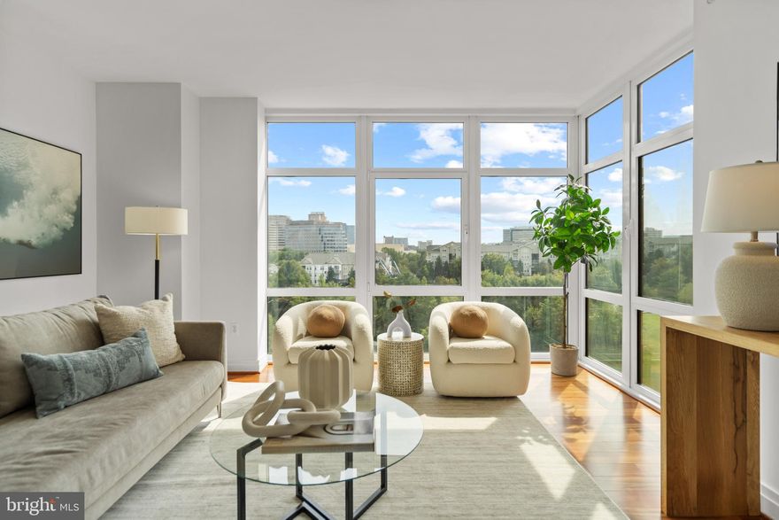 Experience elevated living at One Park Crest. This stunning 2-bedroom + den, 2.5-bath residence spans over 1,600 square feet of thoughtfully designed living space, complete with two premium parking spaces and a private storage unit.

Perched on the 10th floor, the home boasts unobstructed skyline views of Tysons—a dazzling backdrop of city lights and modern architecture enjoyed from walls of windows and a sweeping balcony. Inside, natural light floods every corner, complementing the open floor plan and versatile den, perfect as a home office or guest space.

Residents of One Park Crest indulge in an unmatched lifestyle with five-star amenities including a rooftop pool with panoramic views, state-of-the-art fitness center, club and dining rooms, outdoor pool, concierge service, and elegant common areas for entertaining. All utilities except electricity and cable are included, offering a seamless living experience.

Located in the heart of Tysons, this prime address places world-class shopping at Tysons Corner, vibrant dining at The Boro, the Capital One Center, and multiple Metro stations just moments away. With immediate access to I-495, the Dulles Toll Road, Dulles Airport, and only 20 minutes from D.C., convenience and connectivity are at your doorstep.