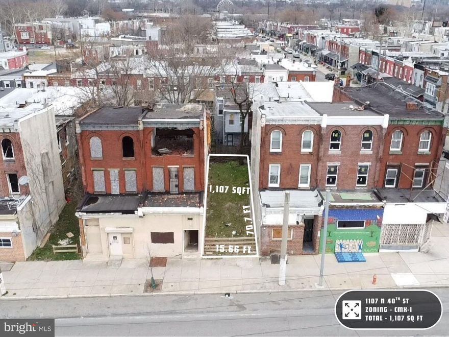 1107 N 40th St presents a prime development opportunity in Philadelphia’s rapidly growing Parkside neighborhood, just minutes from University City. This 15.66 x 70.7 buildable lot is ideally suited for commercial or mixed-use development, allowing investors to capitalize on strong demand driven by nearby Drexel, Penn, and major healthcare institutions. Surrounded by ongoing development and revitalization, this property offers a straightforward project with strong long-term upside in a high-growth corridor.