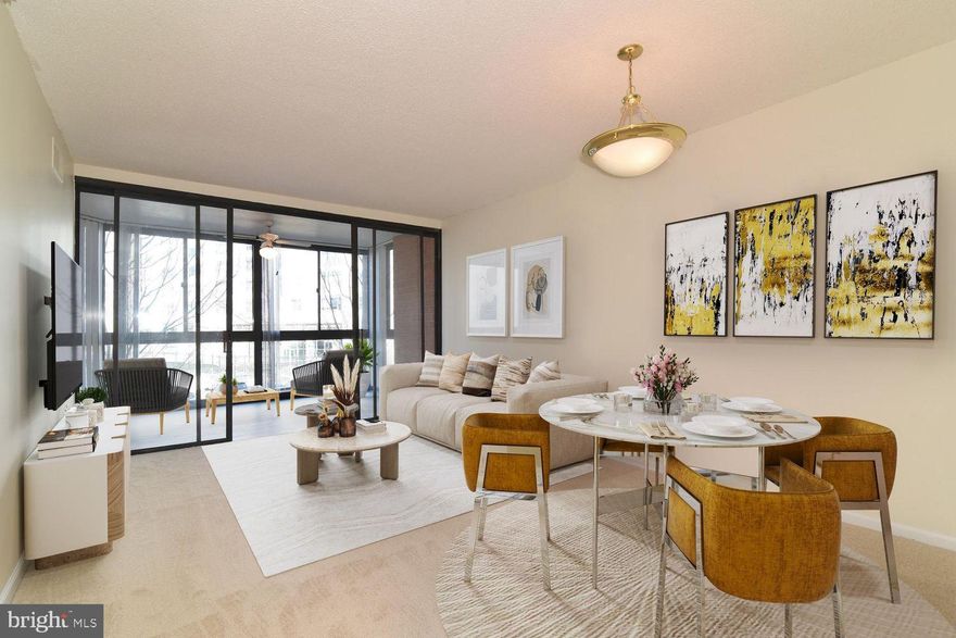 Only 2 blocks to Ballston Metro! Gorgeous one bedroom, one bath condo WITH parking in fabulous location. There is a large enclosed sunroom with plenty of sunlight, large living/dining combo, updated kitchen and bathroom, and underground parking space included.  Washer and dryer in unit.  Onsite amenities include a community pool and hot tub, business center, and gym.  Available now.  Please note that we do not use the Zillow Application.