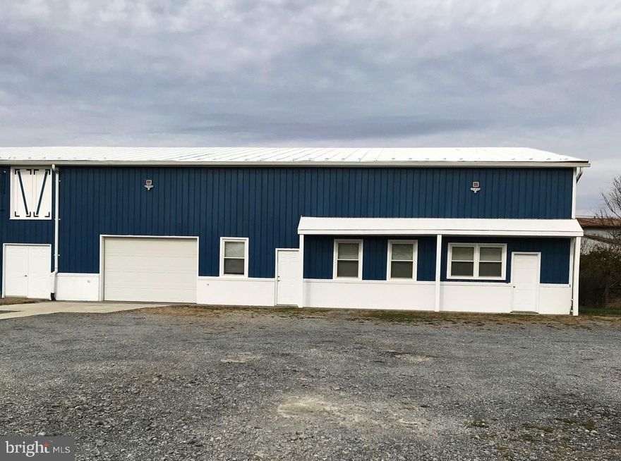 -Approximately 25,600 SF of industrial warehouse/office space on 1.56 acres in Clarke County, VA
-Original 15,000 SF of warehouse space with hydraulic lift and 6,000 SF of office space
-A 10,000 SF warehouse addition was built in 2006
-Entire building sprinklered
-Two dock doors and one at -grade door
-Upstairs warehouse area with lift
-Outside storage available
-First floor-2 spaces leased
-Light industrial zoning
-Ample parking
-Easy access to Routes 7, 340 and Interstate 81