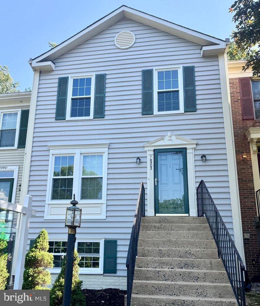 **Welcome to this beautifully updated and spacious 3-level townhouse (1,900 sfft. approx.), tucked away in a serene, wooded setting. This 4-bedroom, 3.5-bath home features thoughtful upgrades and modern finishes throughout—including brand-new windows (2025), roof (2020), a fully remodeled kitchen (2025), fresh paint across all three levels, new recessed lighting, updated bathrooms, and newer basement flooring.
**With two-level bump-outs extending the main and lower levels, this home offers exceptional flexibility for today’s lifestyle needs.
**Step into the bright and open main level, where gleaming hardwood floors and recessed lighting set the tone. The stunning new kitchen boasts quartz countertops, a large island, new cabinetry, stainless steel appliances, and a generous dining area. The sun-filled bump-out creates the perfect space for a cozy family room or sunroom, with access to a deck overlooking peaceful, wooded views—ideal for relaxing or entertaining.
**Upstairs, the owner’s suite features a spacious walk-in closet and a fully renovated en-suite bathroom. Two additional bedrooms, also with hardwood flooring, share a stylishly updated full bath.
**The walkout lower level offers even more space, with a fourth bedroom or den, full bathroom, and kitchenette—perfect for guests or multigenerational living. The bump-out on this level includes a flex room ideal for a home office, gym, or playroom, as well as a large rec room with direct access to the private backyard and low-maintenance deck.
**Enjoy quiet mornings on the deck or patio surrounded by mature trees and natural beauty—all just minutes from shopping, top-rated schools, major commuter routes, and Dulles Airport.