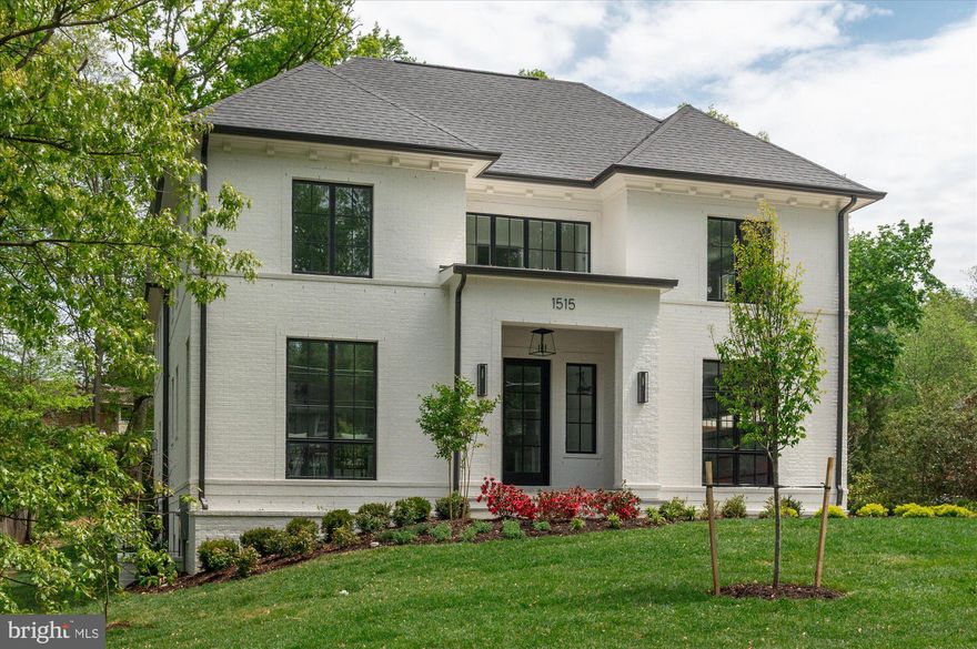 The signature Cherry Hill Custom Homes aesthetic is brought to life in this latest offering on a beautiful lot in Chesterbrook Woods. Spanning 7,479 square feet of impeccably finished living space across three levels, the all-brick residence offers six bedrooms, six full bathrooms, three powder rooms, and a three-car attached garage. The main level includes 10ft ceilings, gorgeous wide-plank engineered white oak wood floors, a beautiful gourmet kitchen with frame-less custom cabinetry, paneled Thermador appliances, quartz countertops, and a rear prep kitchen/pantry with additional dishwasher and refrigerator. The kitchen connects to a great room with coffered ceiling, a gas fireplace with tile surround and flanking built-ins, and a spacious dining room overlooking the backyard. The bluestone screened porch off of the great room provides the perfect outdoor living area. A private study/ en-suite bedroom, and a mudroom with built-in cubbies complete the main level living spaces. The upper level is highlighted by a luxurious primary suite with gas fireplace, a large walk-in closet with stunning built-ins, and a spa-like bathroom with heated floors, double vanities, stand-alone soaking tub, and heavy glass enclosed shower. The walk-up lower level includes a recreation room with a wet bar and gas fireplace, an exercise room with rubber flooring, an additional en-suite bedroom, a separate powder room, and a finished storage room. The professionally landscaped 19,800-square-foot lot is gently sloping with mature hardwoods, and includes an irrigation system and plenty of room for a swimming pool. This home has a built-in elevator shaft for optional conversion. Convenient to GW Parkway, Washington Golf, Chesterbrook Shopping Center and all the shops and restaurants of downtown McLean.