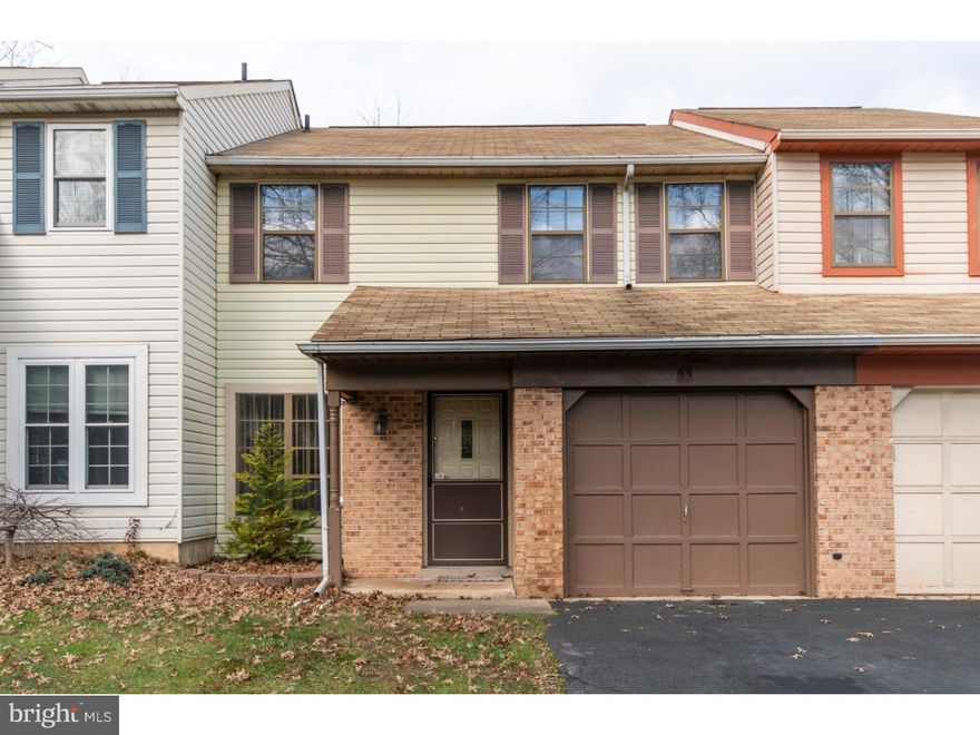 This Saw Mill Valley home is in move in condition and there are NO association Fees! The Spacious living room & dining room has fresh paint and new carpeting.  The family room has a wood burning fireplace and is adjacent to the updated kitchen with cherry cabinets and tile flooring. There is an outside exit to the back yard with a large deck. The laundry room is off the kitchen and leads to the 1 car garage with inside exit & garage door opener. The second floor has a large master bedroom with walk-in closet & bathroom with stall shower.  There are two more generous size bedrooms a hall bathroom and pull down stairs to the attic. Located in Hatboro/Horsham school district, convenient location close to schools & shopping.,