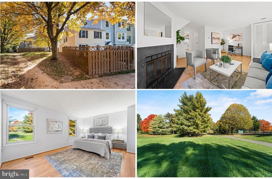 LOOK NO FURTHER! Germantown GEM! END unit Townhome on 2 LEVELS with EXCELLENT VALUE! 
·         2 Large Bedrooms, 1.5 Baths with ABUNDANT Closet Space 
·         SUNLIGHT pouring from TWO sides of the townhouse.
·         A lovely home, FACING LUSH, WOODED FIELDS from EVERY WINDOW of Waters Landing Park, provides privacy and opportunity to play.
·         2023 BATHROOM UPDATED and painted throughout.
·         Updated Hot Water, Heater, and HVAC systems!
·         UNEXPECTEDLY Large, FULLY FENCED YARD, perfect for a dog, playdate, or a party!
This sweet home has been lovingly maintained by the SECOND Owner and could be yours to keep! It is minutes to I- 270 and 495. Germantown is your place to call home with its small-town charm. The area has many parks, orchards, and other outdoor experiences such as Butler’s Orchard, Bohrer Park, and Great Seneca Valley Stream Park. Make sure you check out arts centers, galleries, farms, markets, museums, and a plethora of restaurants and shopping venues. Top it all off with your immediate amenities such as a swimming pool, tennis, and playgrounds! Welcome home!