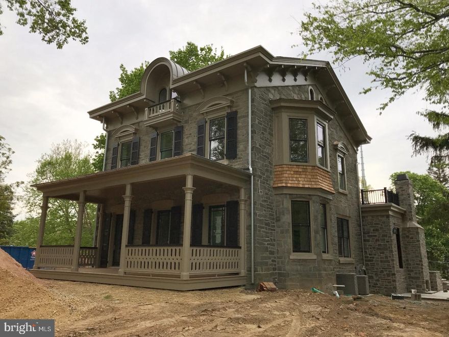Welcome to the "Hart House" at 17 Summit Street in the heart of Chestnut Hill. Built in 1861, in the Italianate Style, for American hardware manufacturer Norman Hart.  A true architectural treasure, this exquisite residence has undergone a comprehensive renovation by award winning and renowned custom builder, Blake Development. The definition of a labor of love, you will love every inch of this fabulous home, beautifully sited on just under 1/2 acre.The traditional floor plan, "opened up", offers +-5000 square feet, ideal for today's preferred lifestyle. Four bedrooms, three full and two half baths. Gourmet kitchen features custom cabinets, marble countertops, Sub Zero refrigerator/freezer, beverage refrigerator, Wolf range/ovens, hood and microwave, Bosch dishwasher. Master suite with walk in closet, master bath with soaking tub, shower, carrara marble tile, Kohler sinks and toilets. Lower level offers approximately 800 square feet additional finished space offers mudroom with cubbies office, wine cellar, gym, and half bath. Soaring 10+ foot ceilings, hardwood floors throughout, new Pella windows and doors, Wissahickon schist exterior, new standing seam and asphalt roofs with new galvanized gutters, downspouts and flashing. 2 car garage with new carriage doors, separate room for tools/storage. Lennox HVAC, 2 zones, 2 units all new gas fired forced hot air. Radiant floor heating in master bathroom. Advent security system, stereo sound wired 1st floor, master suite and lower level. Excellent outdoor spaces include flagstone terrace with outdoor fireplace, mahogany front porch, fiberglass porch upstairs. Extensive mature landscape plan, designed  by Mary Costello. This is a rare combination of a classic Philadelphia home with all the modern amenities you could wish for, in a coveted walkable location just steps from shops, restaurants, public transportation, and the Wissahickon Trails.