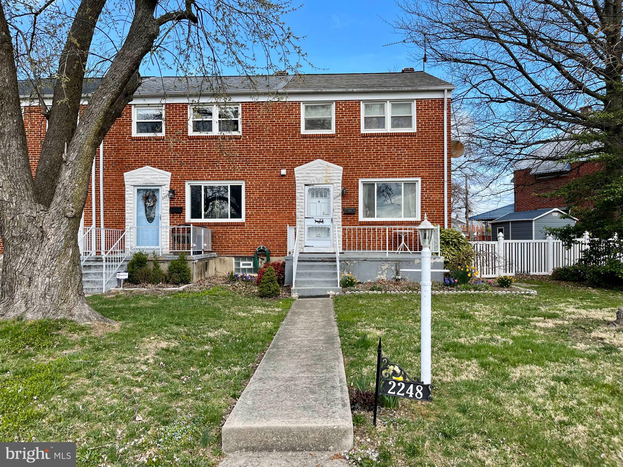 REAL ESTATE AUCTION featuring ON SITE and SIMULCAST ONLINE BIDDING!! Online Bidding Opens - Wednesday, April 23, 2025. Live On Site Auction - Thursday, April 24, 2025 at 1:15 PM. List price is opening bid only. 2248 Ellen Avenue is situated in the Oakleigh townhouse community in central Baltimore County, south of the Beltway (I-695), north of Putty Hill Avenue, east of Perring Parkway and west of Old Harford Road. The surrounding neighborhood is comprised of well-maintained townhomes, built in the 1950s. Extensive shopping and dining opportunities are close by on Perring Parkway, less than one mile north of the home.
