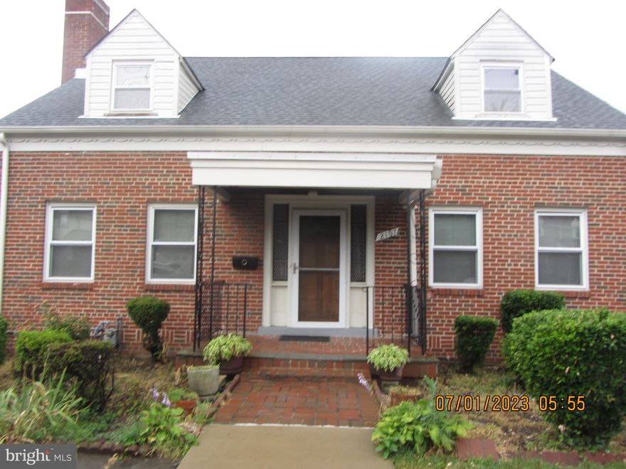 Location! Location! This beautiful Traditional style home is located within a minute from the Washington District Of Columbia line.  This home is larger than it looks. It features 3 Bedrooms on the Upper level, 1 Bath. The Entry level features, 2 Bedrooms, and 1 Bath; the Basement has a large bonus room that was also used as a bedroom with 1FB. There is a large Enclosed L- Shaped Porch and 2 Driveways with parking for 5 cars. One of the bedrooms on the upper level has a Sitting area. This home has great potential, just needs some upgrades; Sells-As-Is. There is Hardwood flooring located under the carpet, Roof was replaced 4 years ago. The seller prefers if everyone entering the home wears a Mask. Thank you for showing!