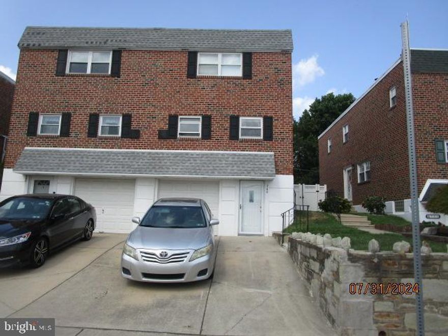 Come see this newly renovated, classic twin in the desirable Montclair section of Northeast Philadelphia - home to the top ranked elementary school in the city! Renovations completed include brand new kitchen with granite countertops, beautiful glass backsplash, stainless steel appliance package, center island with both extra cabinet space and electrical outlets. The home also features all new interior and exterior lighting, new main electrical line and 2 new screen doors, as well as all new blinds installed throughout. This home has over 1500 sq. ft. of living space with additional living space in the fully finished basement. There is all new hardwood flooring above ground and all new tile in the basement. The basement includes a newer washer and dryer, as well as a garage converted into storage space and a bonus room which could be a home office or anything to your liking. There is also an extra, brand new refrigerator, as well as a large, stand alone freezer included with the sale. There is an updated powder room at the top of the basement steps with new flooring, vanity, lighting and toilet. Moving up to the top floor, there are 3 generously sized bedrooms, each with newly installed recessed lighting. The hall bath features new flooring, vanity, light, shower door and toilet. The primary bedroom  features a large walk-in closet as well as a 2nd full bath. The shower and toilet have their own space and just outside of that is the new sink, vanity, light and mirror with decorative tiling showcasing the area.  Tucked behind  the house, which can be accessed through the sliding glass doors from the basement, is a nice patio area ready for your grill and entertainment needs with a nice sized rear yard. This is an "AS-IS" sale.