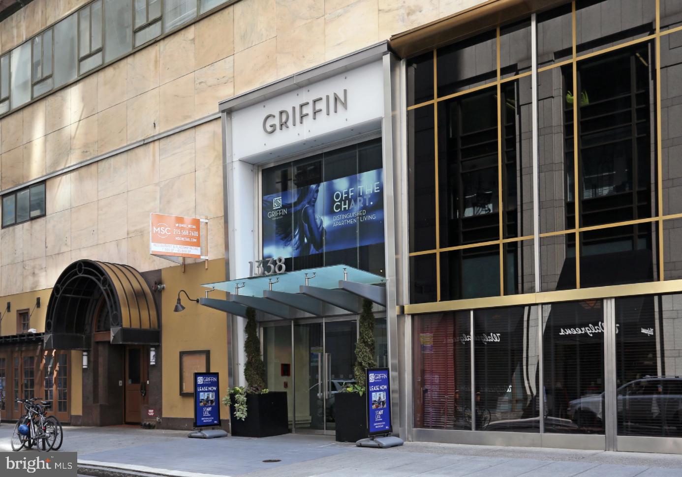 Be a part of it all at The Griffin - masterfully renovated apartments located along the Avenue of the Arts in the heart of Center City. Offering Studios, 1, 2 and 2 bedroom LOFTS with dens and all-new finishes and features, complemented by a smart collection of amenities, Griffin is your canvas for artful Philadelphia living. Situated on the Avenue of the Arts in downtown Center City, Griffins origins trace back over a century ago to 1897, when it was built in the Beaux-Arts style of the era. Now reemerging as a refined apartment collection, Griffins cultured essence and visionary design are overtly informed by its artful past. Griffin is located within easy walking distance of multiple rail lines and stylish shops, restaurants, and entertainment venues. With features that epitomize luxe living and an enviable amenity lineup from a rooftop clubroom to a 24/7 fitness facility, Griffin has all the makings of a masterpiece. From sleek interior finishes to sweeping city views, pet-friendly accommodations to 24/7 fitness center perks, Griffins portfolio of offerings speaks for itself. Amenities include 24-hour front desk with concierge service* Peloton Bikes* Fenced Dog Run* Arcade/Gaming Lounge* Historic character* Indoor-outdoor rooftop clubroom with catering facility, billiards, shuffleboard, fire pit,* outdoor kitchen, and panoramic views* Onsite bike storage* Onsite management team with 24-hour maintenance* Prominent Avenue of the Arts address* Resident business lounge with private conference space* State-of-the-art fitness center open 24/7* Valet laundry* Walking distance to dozens of Center City shops, restaurants, and cultural institutions. ** Prices and availability subject to change on a daily basis ** Photos are of model units **