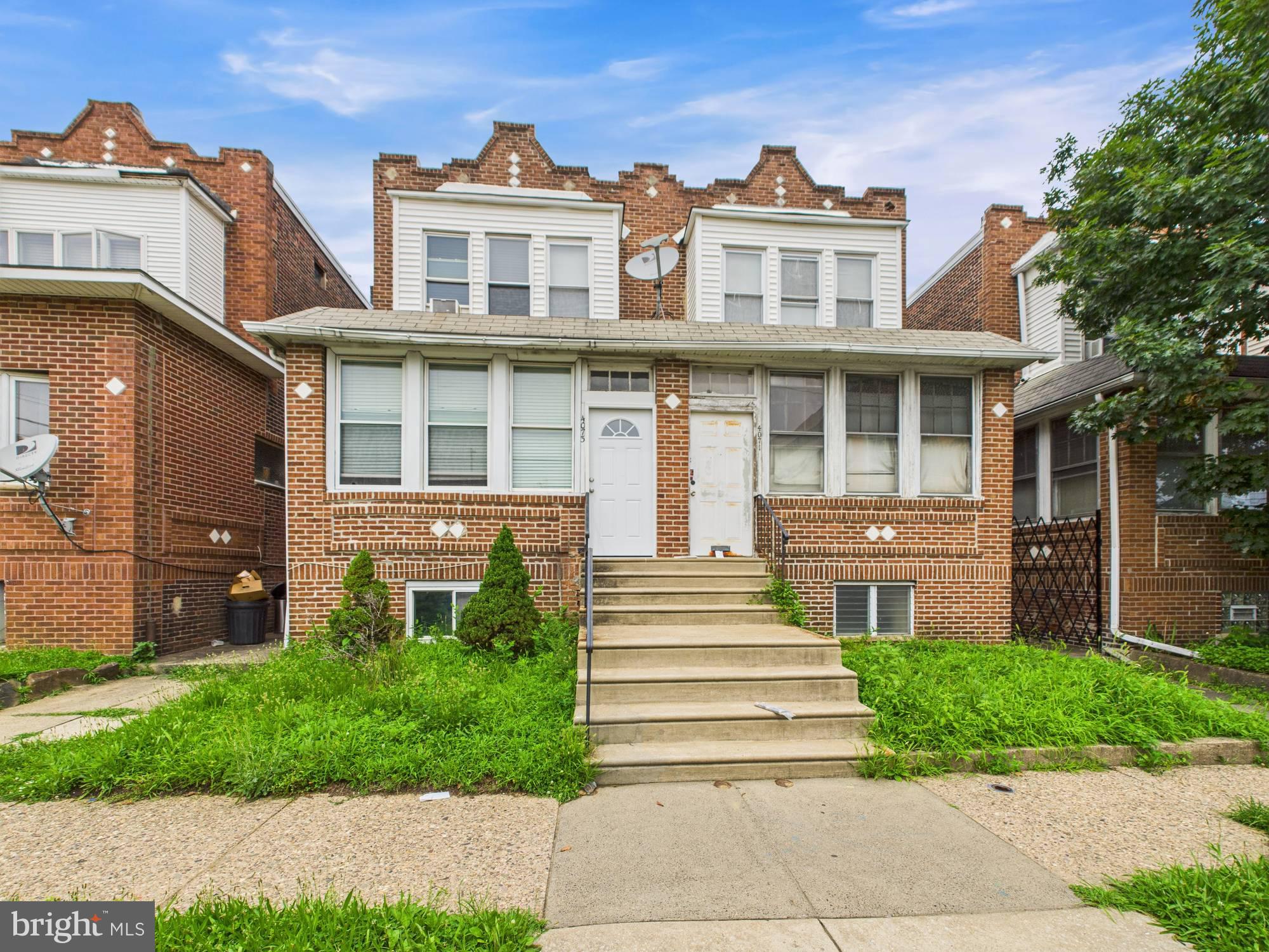 Discover an exceptional duplex investment opportunity at 4073 Ford Road in the charming Wynnefield Heights area. This well-maintained property features two separate units each with a private entrance which makes it ideal for a savy investor. The first-floor unit boast 2 bedrooms and 2 full bathrooms including access to a finished basement that adds valuable space and rental flexibility. Upstairs, the second unit offers comfortable accommodations (currently also 2 bedrooms).
The first-floor unit is currently being rented at $850, and the second-floor unit is $875. Both units are well below market value, which means significant rental upside for the next owner - tenants are already on board with scheduled rent increases to boost your future income. Current owner has rent roll for both units.
Key Features:
- Immediate Income & Rental Upside: Both units are rented presenting immediate opportunity to increase rents. Both tenants are in compliance with rental increase.
- Spacious interior: Nearly 2,949 sq ft. Each unit offers generous living areas.
- Parking Convenience: Enjoy ample street parking plus a rear driveway for off street parking. Room for multiple vehicles ensures convenience for residents - a sought-after amenity for any Philadelphia duplex.