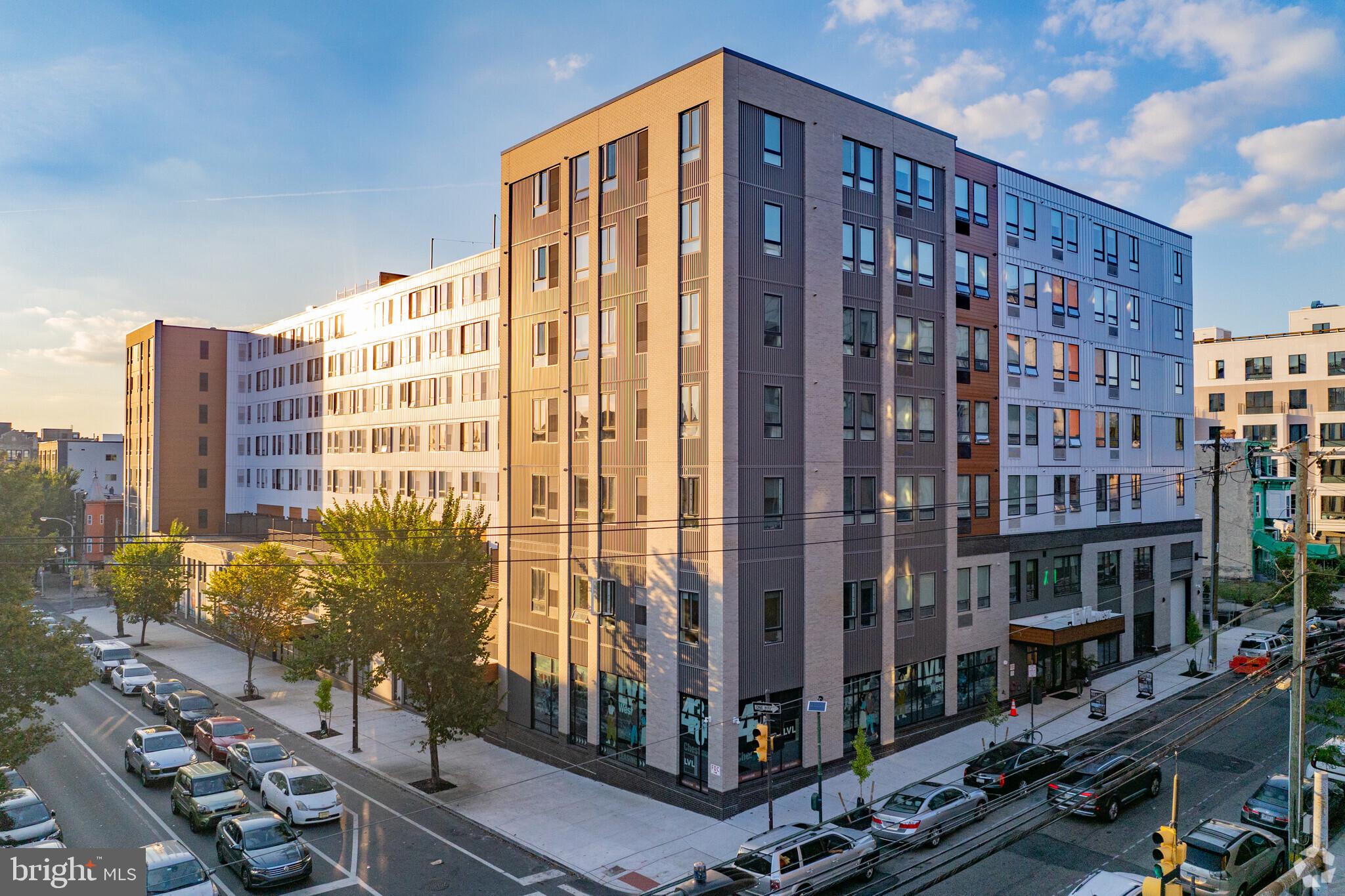 Exceptional opportunity to occupy a prominent corner retail space in a new-construction multi-family building in University City. 10,847 square feet available for lease. All uses considered.