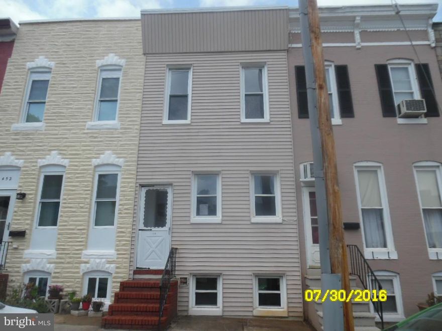 Fannie Mae Homepath Property. Wonderful chance to own this value priced home. Enjoy nice room sizes, wood floors, and ample rear yard. Use the unfinished basement as added storage or finish for more living space. A convenient location, just a short drive to Downtown Baltimore!