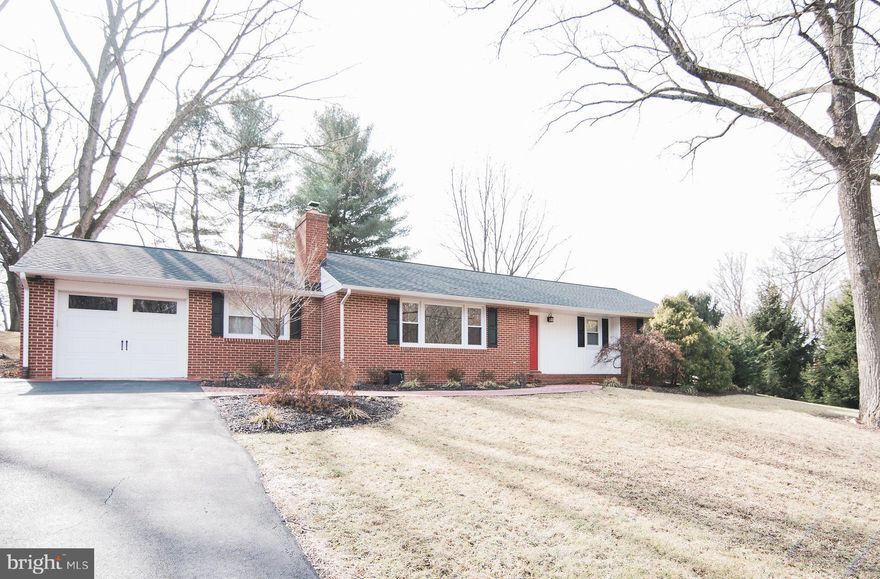 Exquisitely renovated rancher!  Everything is beautifully updated- kitchen, baths, floors, fireplace, built in's, doors, basement, HVAC, water htr, roof & gutter.  4 bedrooms on main floor with office & an additional bedroom in basement.  Beautiful trim & crown moulding.!  Situated on a private .89 acre lot.  Rough in in girls bedroom designed to expand master bath & walk in closet.