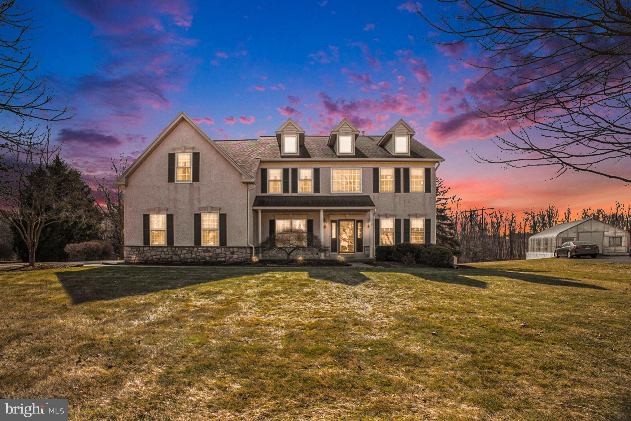 Proudly presenting you to 139 Knoll Drive! This meticulously maintained 4-bedroom, 2.5-bath home offers 2,862 square feet, with over half an acre backing up to woods. This thoughtfully designed home is located in the sought-after Spring-Ford Area School District, Providence Knoll subdivision. Step through the 2-story foyer, with hardwood floors, and notice to your left a large office; to your right is a living room/dining room combination that leads you to a spacious, sunlit kitchen featuring granite countertops and ample counter space—perfect for both everyday meals and entertaining. Open from the kitchen, the expansive family room invites you in with warmth and charm, with a back stair case leading to the 2nd floor. Anchored by a fireplace, this comfortable space is ideal for relaxing nights in or gathering with friends and family, and it leads you to your backyard oasis. Step outside and discover your own private, resort-style retreat—complete with a soothing hot tub and a spacious patio, perfect for outdoor dining, lounging, or simply enjoying the tranquil views of the beautifully landscaped, over half-acre lot. Rounding out the main floor is a powder room and first-floor laundry. Upstairs, you’ll find four generously sized bedrooms and two full bathrooms. The luxurious primary suite offers a private sanctuary with ample closet space and a spa-like en-suite bath, along with an additional hall bath. Located near the premium outlets, major highways such as 422, dining options, and parks, this 4-bedroom home on a premium lot in the Spring-Ford School District is a must-see. Make your appointment today
