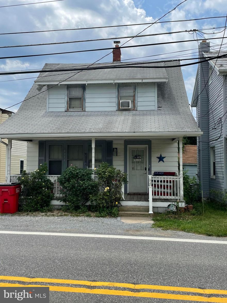 This 2 bedroom, 1 bath colonial is located in highly sought after Boonsboro! This home is perfect for someone looking to remodel or renovate a home. The home needs work.  Plumbing and electrical need updated, the roof is about 10 years old. Original windows in the home. Original hardwood floors but need refinished. The basement is unfinished. Furnace is oil supply. Window units are the source of air conditioning. Septic system is in the backyard and a 2,000 gallon cistern supplies the water. Close to downtown Boonsboro and Boonsboro Schools.