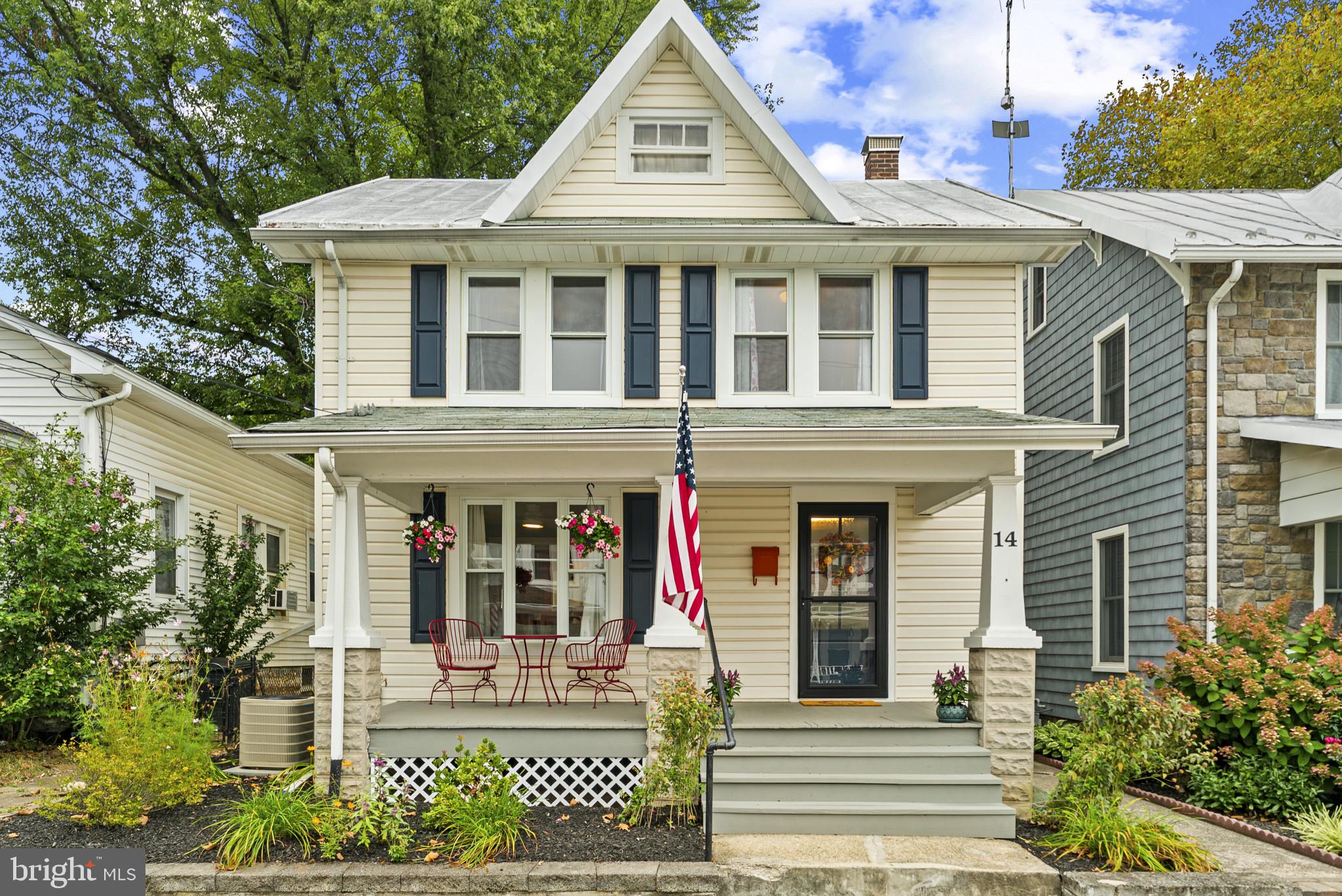 Welcome to this beautifully maintained 3-bedroom, 2-bathroom home that blends timeless character with modern comfort. Featuring refinished hardwood floors and paint throughout, this home offers a traditional floorplan that flows effortlessly from room to room — perfect for both everyday living and entertaining. Enjoy morning coffee or evening relaxation on the spacious front porch, while the back porch and upper-level balcony provide additional outdoor retreats. Inside, natural light fills the generously sized living and dining areas, leading to a spacious kitchen with and full bath on the main level. Upstairs, you’ll find three bedrooms, another full bath, and access to the private balcony — a quiet spot to unwind and take in the neighborhood charm. Nestled on a quiet street just steps from a downtown Westminster, this home offers easy walkability to local coffee shops, restaurants, and boutique shopping. A rare combination of classic style, ideal layout, and unbeatable location — this is the one you've been waiting for!