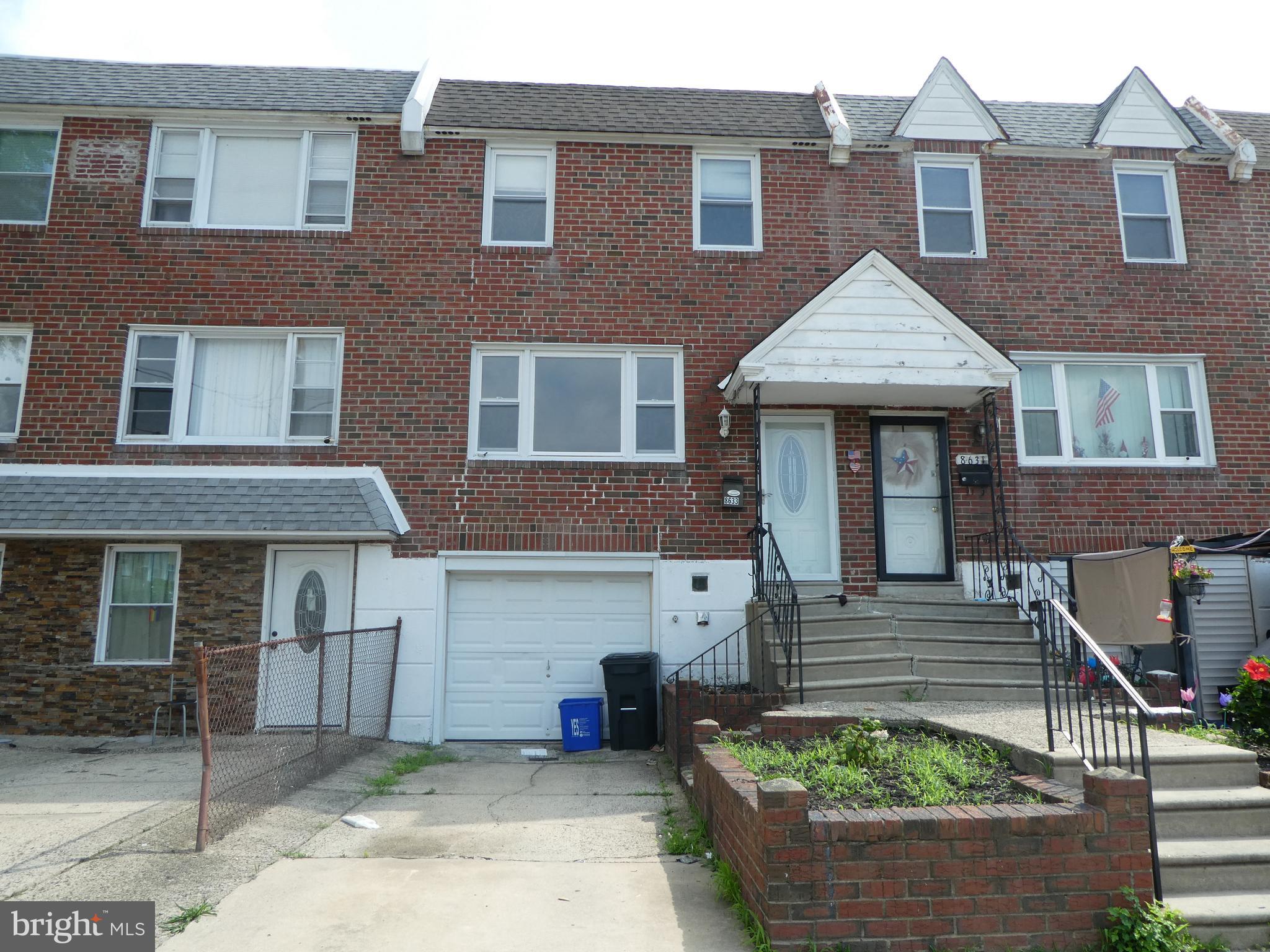 **HOLMESBURG 3 BED/1.5 BATH WITH DRIVEWAY AND BIG YARD**Located on a nice cul de sac with easy access to I-95, Torresdale and Frankford Avenues, this home is a great value for the location and layout. As you enter the home to your step up expansive living room you are greeted with a large picture window and nice hardwood floors. Adjacent to the living room is a semi-separate dining room with ample space for a good sized table and chairs. There is a convenient half bath in between the rooms. The rear kitchen is eat in and has plenty of cabinet and counter space. The basement is partially finished and walk-out to the large deep yard. Ideal for anything you envision from grilling to planting to relaxing for all. The 2nd floor features 3 bedrooms with loads of closet space, a hallway bathroom with vanity and a shower/tub combo. While the house needs a little TLC, the location and area are great. Property is being sold as-is. Seller welcomes home inspections for buyer’s informational purposes only. It is suggested the buyer use Great American Abstract for title. All offers will be presented. Schedule your showing today!