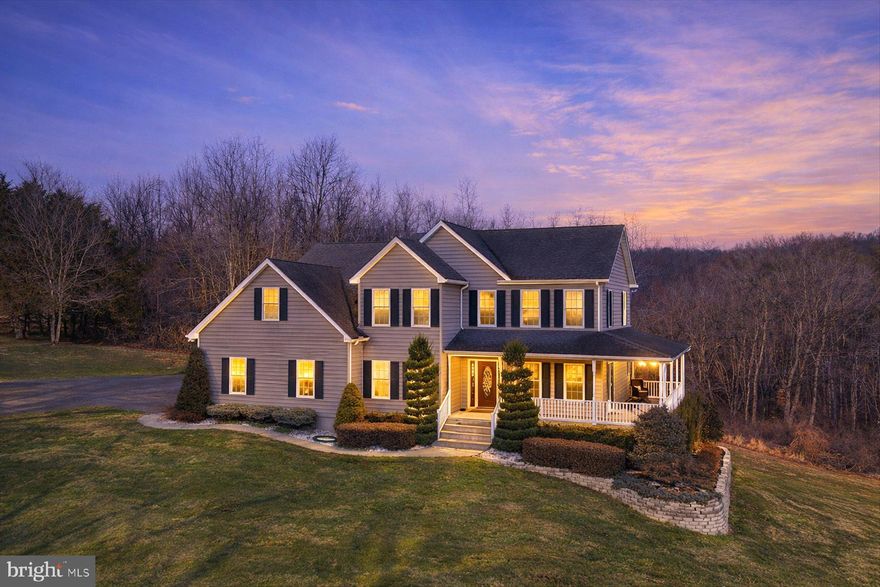 Welcome to your private retreat in the heart of northern Harford County. Nestled on 7.61 scenic acres in Street, Maryland, this custom-built 4-bedroom, 2.5-bath home offers the perfect blend of space, privacy, and modern comfort. Built in 2001, the property provides peaceful rural living while still offering convenient access to surrounding Harford County amenities.

Inside, the home features a bright open floor plan with 9-foot ceilings and spacious living areas designed for both everyday living and entertaining. The family room features vaulted ceilings and flows seamlessly into the dining area and large gourmet kitchen, creating a warm and inviting central gathering space. Architectural details throughout the home include tray ceilings in the dining room and half bath, along with skylights and vaulted ceilings in both full bathrooms that fill the home with natural light. The primary bedroom features vaulted ceilings with a bonus sitting area and dual closets, providing a comfortable private retreat.

The property offers beautiful open space with 2.5 acres currently enrolled in the Conservation Reserve Program, helping preserve the surrounding natural setting while providing additional privacy. The land also provides flexibility for future outbuildings or hobby farming opportunities.

This home has been meticulously maintained and updated over the years. Major improvements include new windows in 2021, a gas hot water heater installed in 2023, HVAC systems replaced in 2017 and 2019, and a well pump replaced in 2012. The home has also been freshly repainted between 2020 and 2025 and features updated lighting fixtures throughout the interior and exterior. Additional improvements include new wall outlets and receptacles installed throughout most of the home in 2025 and new basement carpet installed in 2025.

The partially finished basement, approximately 60% complete, provides additional living space and includes rough-in plumbing for a future full bathroom along with substantial storage areas. Additional features include a central vacuum system, radon mitigation system, Andersen sliding glass doors, and high-speed fiber internet service. The home is serviced by a buried and fully owned 500-gallon propane tank that fuels the hot water heater, fireplace, stove, and emergency heat.

Outside, the property features professional landscaping, a blacktop driveway, and a spacious three-car garage with an extra-tall third bay designed to accommodate oversized vehicles or equipment. If you’ve been searching for a beautifully maintained home with acreage, privacy, and modern upgrades in northern Harford County, this exceptional Street property offers a rare opportunity to enjoy country living with comfort and convenience.