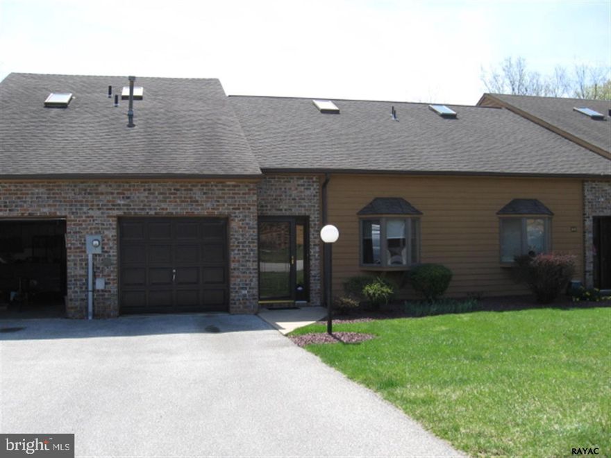 Very popular and unique condo development close to shopping, entertainment, Rt. 30 and I-83.  Home features large country kitchen, 2 nice size bedrooms and an office/den on second floor loft.  Large storage area on 2nd floor.  New furnace and air condition in 2011.  See this exceptional buy.