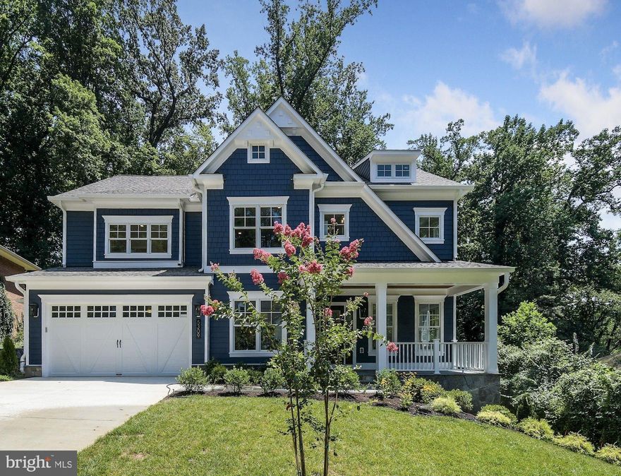 One of the best locations in the DC Area!  Welcome to 5309 Briley Place, a gorgeous and sunny home located along the convenient Mass Ave Corridor, in the highly desirable Springfield neighborhood.   Beautifully built by Mid-Atlantic Homes in 2020, this home is perfectly proportioned and appointed to please the most discerning of buyers.  With top of the line finishes throughout, including a huge chef's kitchen with Thermador appliances; a stunning screened porch with a handsome stone fireplace, outdoor TV and Nano windows opening to the kitchen; upstairs family room; sumptuous primary suite with an enormous bathroom and two walk-in closets; large walk-out lower level with a generous recreation room with adorable play house,  bedroom suite, gym, large office/6th bedroom and tons of storage; sophisticated AV system; an over-sized two-car garage leading to large mud room off the kitchen and lovely private backyard with beautiful plantings and ample green space.    Minutes to the new Westbard Development, parks, playgrounds, soccer field, great restaurants and several walking trails.     Schools are Woodacres, Pyle and Whitman.