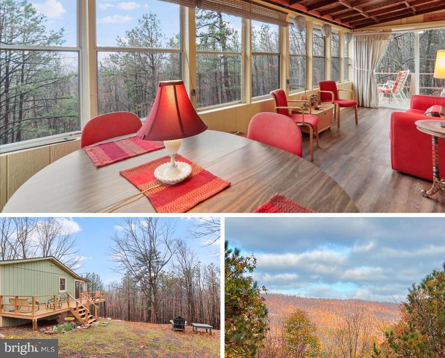 PRIVACY and PEACE await you at this 11-acre haven on Eagle Mountain, a gated community in the mountains of West Virginia only 45 minutes from Winchester VA and 2 hours from Washington DC. You’ll see amazing SUNSETS, boundless VIEWS, and up-close ferns, flowers, wild blueberries, and woodland creatures from your comfortable seat in “the mountain room,” a 24x8 enclosed porch featuring a wall of windows. The cabin has 2 bedrooms, 1 full bathroom, a high-ceilinged kitchen and living room with skylight, plus an open loft that can be used for storage or sleeping. Outside, a 16x12 shed holds all your outdoor gear and supplies. Used as a weekend retreat since 2016, the property has been well-maintained and upgraded, offering such modern conveniences as water treatment (2023), a mini split for heating and cooling (2024), onsite laundry, and strong cellphone signals. Other updates include new roofs on the cabin and shed (2018), flexible pipes (2024), interior and exterior paint (2020-2021), and new floors (2017-2020). High speed internet is reportedly available from Frontier. TURNKEY for the next owner, most of the furnishings and dishware are included. With current taxes of $430/year and HOA fees of $200/year, this is an AFFORDABLE investment with INVALUABLE rewards to your lifestyle!