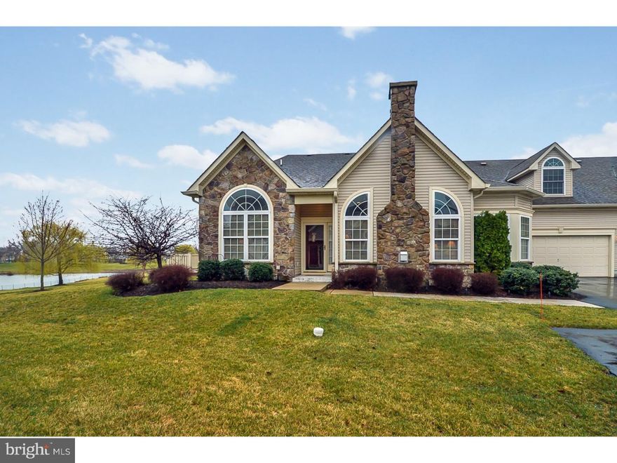 Rare opportunity to own a home on one of the nicest lots in this sought after active adult community.  The sellers paid a high premium for this desirable back lot overlooking a pond, and now it can be yours. This expanded Willow model has an open floor plan providing a spacious feeling. The living room is open to the dining room, has 10 ft. ceilings and a gas fireplace with marble surround. The gourmet kitchen has 42 inch upgraded antiqued highlighted bisque cabinetry and corian counter tops. The light filled, expanded breakfast room has abundant windows, is enhanced by custom overhead lighting and is spacious enough to serve several guests. Enter the den or family room through French doors, and access the custom deck. From the deck, you can enjoy the tranquil pond view. The first floor master bedroom has a bay window, tray ceiling and two walk in closets. The master bath has a stall shower, soaking tub and double vanity. There is a second bedroom, full bath and laundry room on the first floor. The second floor loft offers a large bonus room with full bath, extra storage room and closet providing a perfect guest bedroom or study. New carpet in 2016. New hot water heater in 2016. New washer and dryer in 2015. Freshly painted in Fall, 2015. The Villas at Shady Brook offers maintenance free living. Enjoy the community amenities such as the magnificent clubhouse with indoor and out door pools, well equipped fitness room, ball room, library, game room, tennis courts and an extensive schedule of activieties Conveniently located near shopping, major transportation routes, and medical facilities.