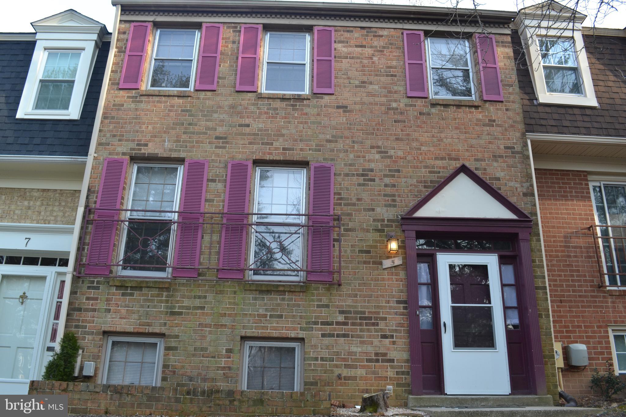 Spacious, bright townhouse with 3 bedrooms and 2.5 full bathrooms. Fresh paint. Hardwood floor on main level. Stainless steel appliances. Open floor plan. Huge recreation room in lower level. Close to MARC train station, Montgomery Mall. Near I-270 and R-355.