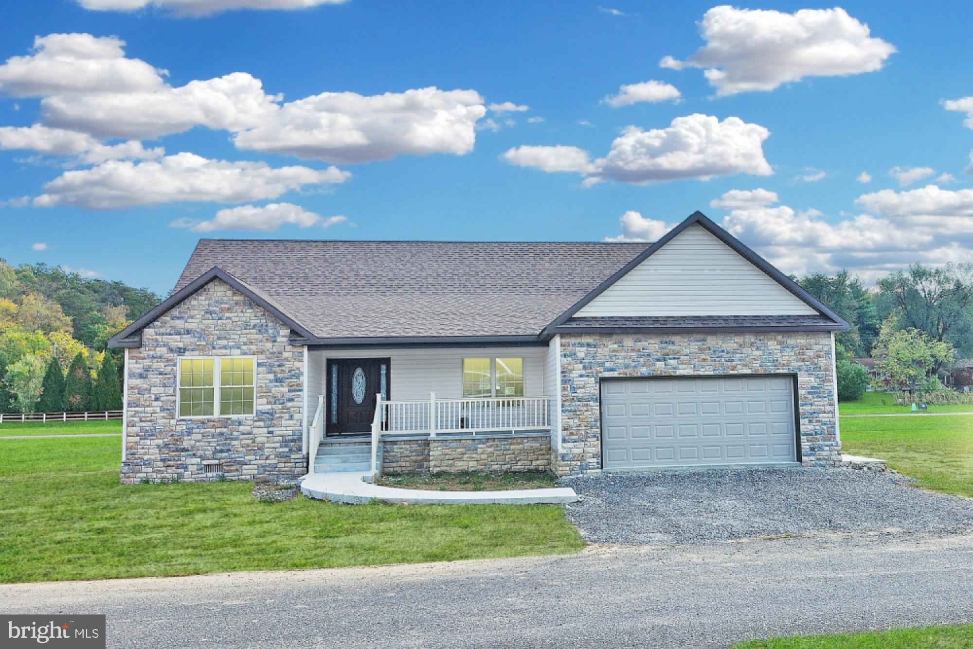 Welcome to this beautifully crafted, brand-new home offering modern living and ultimate comfort. With an open floor plan, popular finishes, and a sought-after location, this home is designed to meet your every need. Located in Creekside Manor, Fort Ashby, WV, you’ll enjoy easy access to Cumberland, Keyser, or Romey (Only 2.5 hours to Pittsburgh or the national capital region), while still having the peace and quiet of rural living.
Key Features:
Single-Level Living: Enjoy the convenience of all rooms on one floor, offering easy access and mobility.
Spacious Open Floor Plan: A flowing layout that connects the living, dining, and kitchen areas for effortless entertaining. Primary Bedroom with En-Suite: A comfortable master bedroom featuring its private bathroom for added convenience. Two Additional Bedrooms: Perfect for family, guests, or a home office. Quiet Neighborhood: Located in a peaceful community with convenient access to schools, shopping, and parks. Proximity to Major Employers: ABL, UPMC Western Maryland, and WVU Medicine Potomac Valley Hospital.
Whether you’re looking to downsize or looking for the perfect home to start a new chapter, this charming rancher is a must-see!