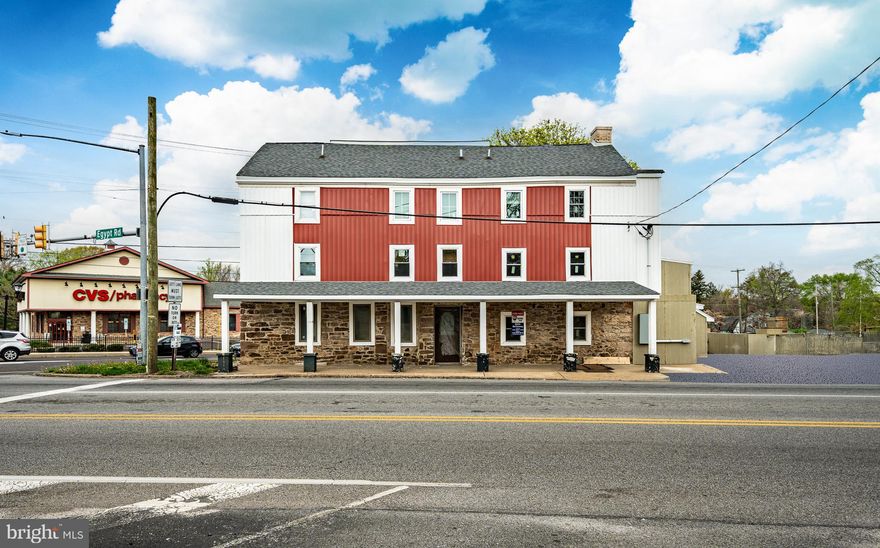 Opportunity to relocate your business and own this well known, high profile corner in Audubon, Lower Providence.  Renovations are in progress at the old Bud’s Bar and Restaurant.  Check out the changes on this first floor commercial space now with a 2 story main floor renovation happening and the additional rear area completely opened up and ready to finish.  There is also an outside rear fenced paver patio area and a newly redone basement for full use. Consider the uses for this 1st floor commercial space and 4 high end upscale residential apartments on the 2nd and 3rd floors.  The income possibilities are here to own and have your business on the 1st floor, perhaps with two separate retail spaces.  Then, collect the rent for these 1 and 2 bedroom renovated upper level floors with decks and private entrances. There is one large bilevel 2 bedroom, 2 bath unit with a roof deck, two, 1 bedroom, 1 bath units with balconies and a large one unit studio with a roof deck and cathedral ceilings. Brand new stainless steel appliances, bathrooms, vinyl plank flooring, lighting and all have their own separate meters and utilities.   Business considerations would accommodate with full approval, Day Care, Professional, Medical, Restaurant/Bar (need liquor license), Food and Beverage, Hair Salon and Spa, Mixed office space and Apartment rentals.  A possible retail drive in capability here with access from 2 major roads.  Parking for over 40+ vehicles, on a 40,456 foot lot and is zoned Village Commercial. The first floor offers an estimate of over 3000+ sq ft of a total building space of 6600.  This property is ready for final development, offering multiple choices for use and opportunity. The income possibilities are here to own and have your business on the 1st floor, perhaps with two separate retail spaces, rent the 2nd floor apartments, or lease the whole building.  This has an excellent location at the corner of Park Ave. and Egypt Road, with quick access to 422 to the east and west, and minutes to 202 north and south, along with the Pennsylvania turnpike. Traffic count is estimated at over 20,000 vehicles per day.  The actual location is in Audubon, Lower Providence in Montgomery county and is serviced by public water and sewer. The other corners are occupied by CVS Pharmacy, Village shopping center, a Historic stone building with an attorneys office.  Across the street Redners food market and Audubon shopping center with liquor store, beer store, UPS, nail salons, upscale coffee shop, Dollar Tree and many other shops. It is also just minutes from Oaks shopping center with Lowes, Target, BJ’s Wholesale, and several other stores and hotels. Call for your own private tour and let the excitement of your new adventure begin. The Commercial space on the first floor has roughly 3000 sqft of space also for Rent at $6000 per month.  4 residential units also for rent from $1800 per month.