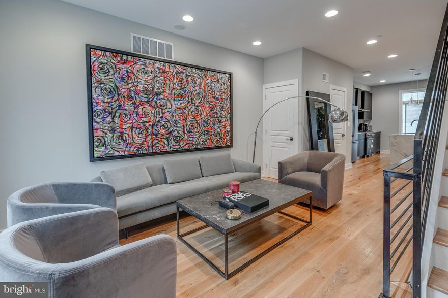 Unique opportunity to live in a High End Residence designed by a leading Philadelphia real estate agent. This home is located in one of the most family friendly blocks in Graduate Hospital. Million dollar home finishes include: field finished white oak floors with 7 foot planks, Super White quartzite waterfall countertops with mitered edges, custom Matte cabinets with Bosch and Bertazzoni Appliances, Dual Zone HVAC with Nest Thermostat, Solid core two panel doors, Electrolux W/D with steam function and a picturesque roof deck view with unobstructed Philadelphia skyline. There are 4 Bedrooms throughout the house, each with a full bathroom and custom closets. The master suite includes a custom designed Walk-in Closet, and a Spa-like master bath with a floating dual vanity, a massive shower with dual shower heads, and large format 36x36 tile. A wet bar is located right off the master suite. Located just one block away from a massive mixed use development with Million Dollar Homes selling. This home is in the Chester Arthur School Catchment. *PROPERTY IS AVAILABLE UNTIL EARLY SEPT 2023