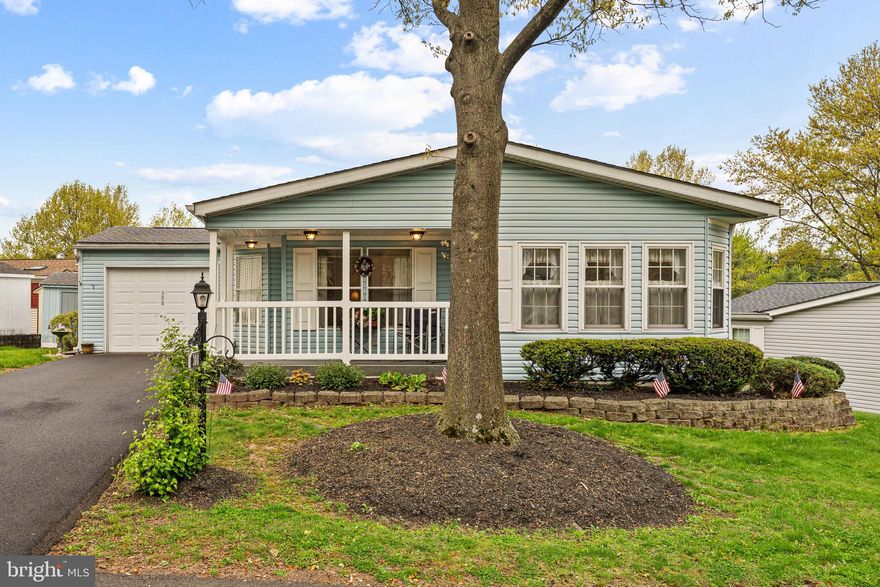 Welcome to 308 Hidden Springs Drive in the highly desirable Hidden Springs community of Souderton! This spacious ranch-style home offers comfortable one-level living with an open and airy layout, enhanced by vaulted ceilings and an abundance of natural light throughout. Thoughtfully maintained, this home offers easy living in a vibrant community setting.

A charming front porch welcomes you inside, where the living and dining areas flow seamlessly together, creating an ideal space for both everyday living and entertaining. The kitchen features oak cabinetry, a skylight, laminate flooring, dishwasher, double stainless-steel sink, and a bright breakfast area surrounded by windows, offering a warm and inviting setting.

The home includes two generously sized bedrooms, including a primary suite featuring a walk-in closet, an additional closet for ample storage, and a private bathroom with a dual vanity sink and soaking tub. A full hall bathroom, a convenient, spacious laundry room with a back exterior door and an included washer and dryer, and thoughtful built-ins throughout add to the home’s functionality. 

Additional highlights include central air conditioning, electric heat, a 200-amp electrical system, and public water and sewer.

Outside, enjoy a private driveway with parking for multiple vehicles, a one-car garage with opener, and a storage shed for added convenience.

Residents of Hidden Springs enjoy a low-maintenance lifestyle with access to wonderful community amenities, including a clubhouse, pool, fitness center, billiards room, library, walking paths, and more. Ideally located with easy access to Route 309, as well as nearby shopping and dining. You won’t want to miss this…schedule your private showing today!